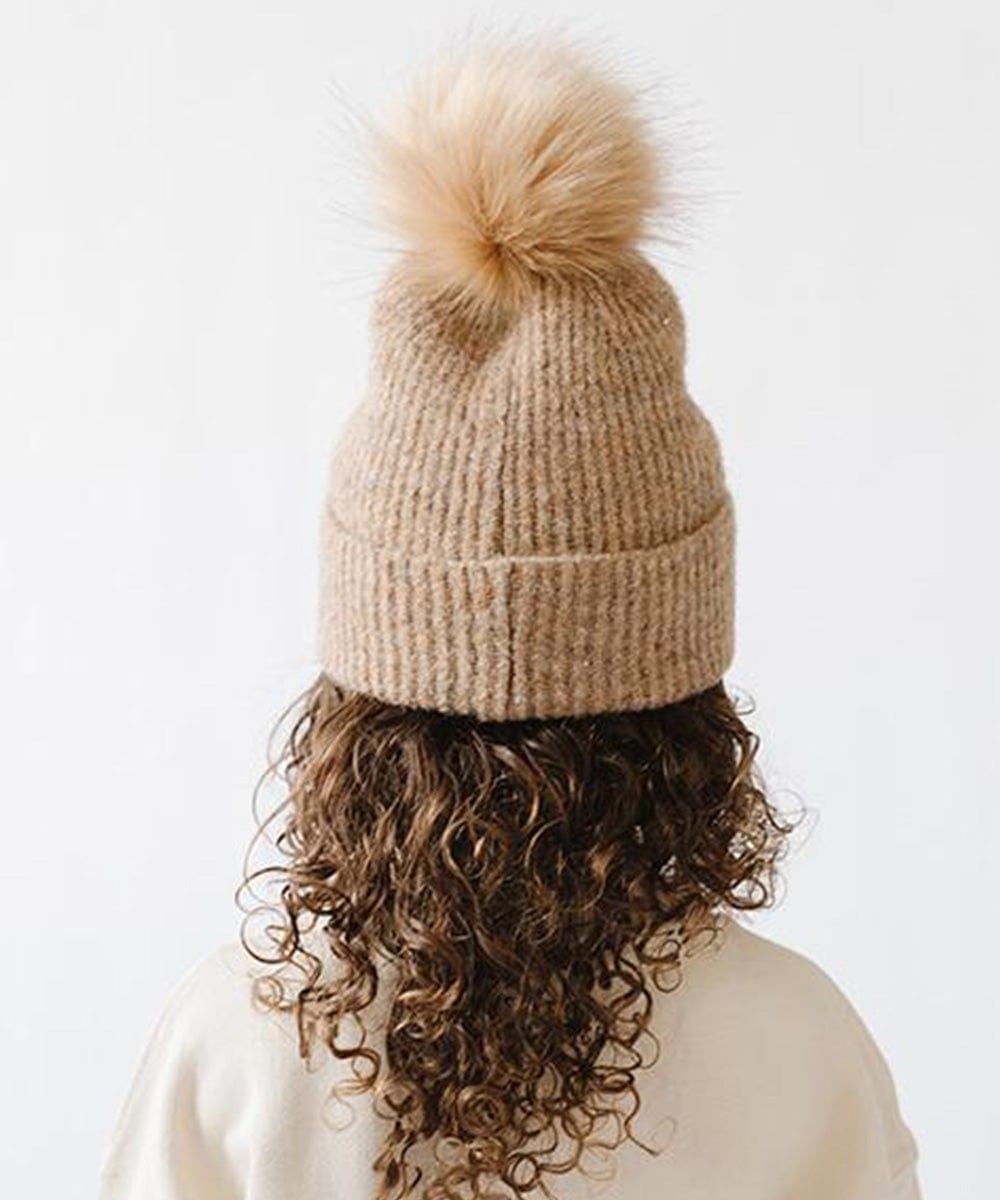 Milo Kids Pom Beanie - Soft Winter Hat for Boys & Girls - Warm Knit Beanie with Faux Fur Pom Pom - Perfect for Snow Play, Outdoor Activities & Cold Weather Fashion