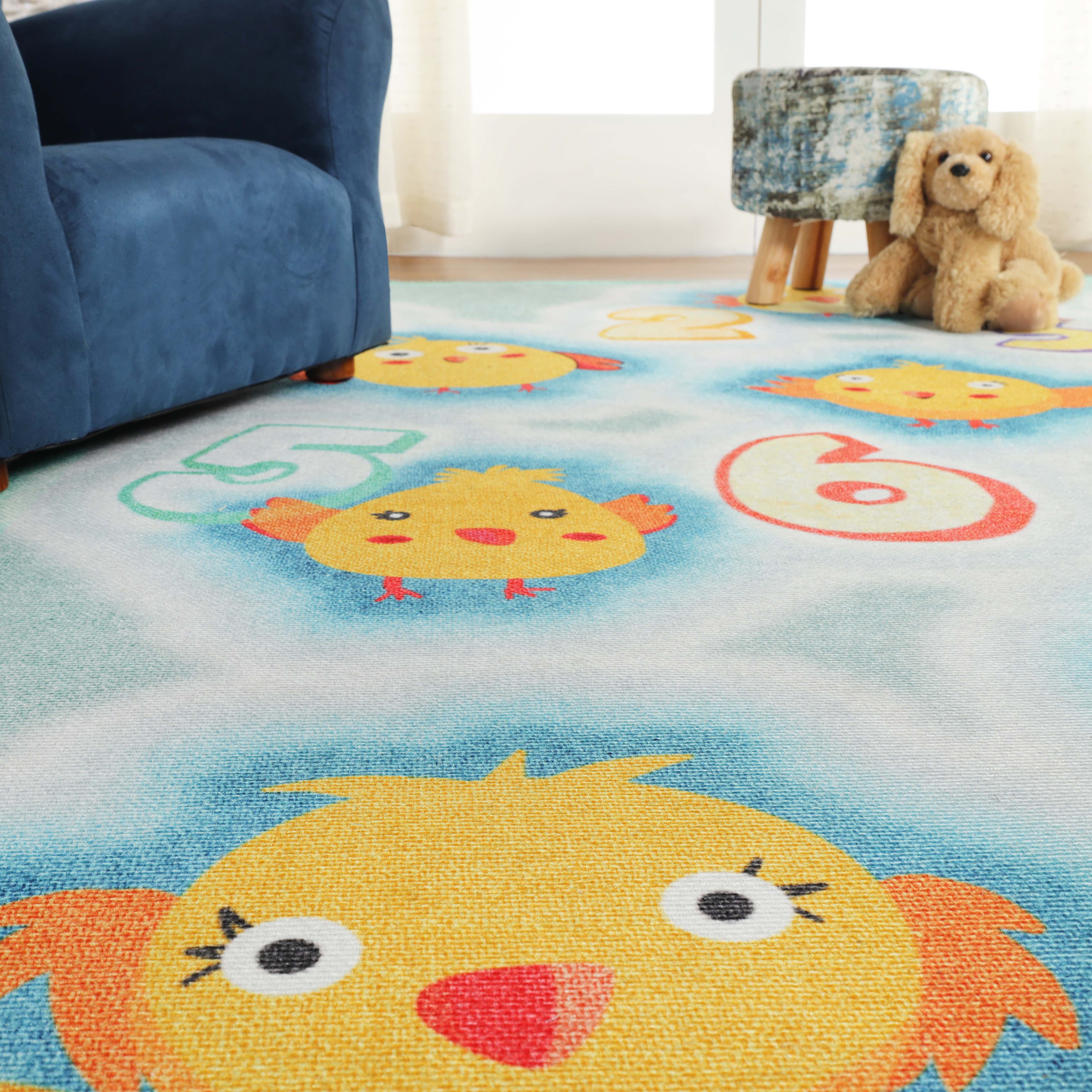 Colorful Non-Slip Playtime Numbers Educational Rug for Kids - Perfect for Nursery, Playroom & Learning Spaces