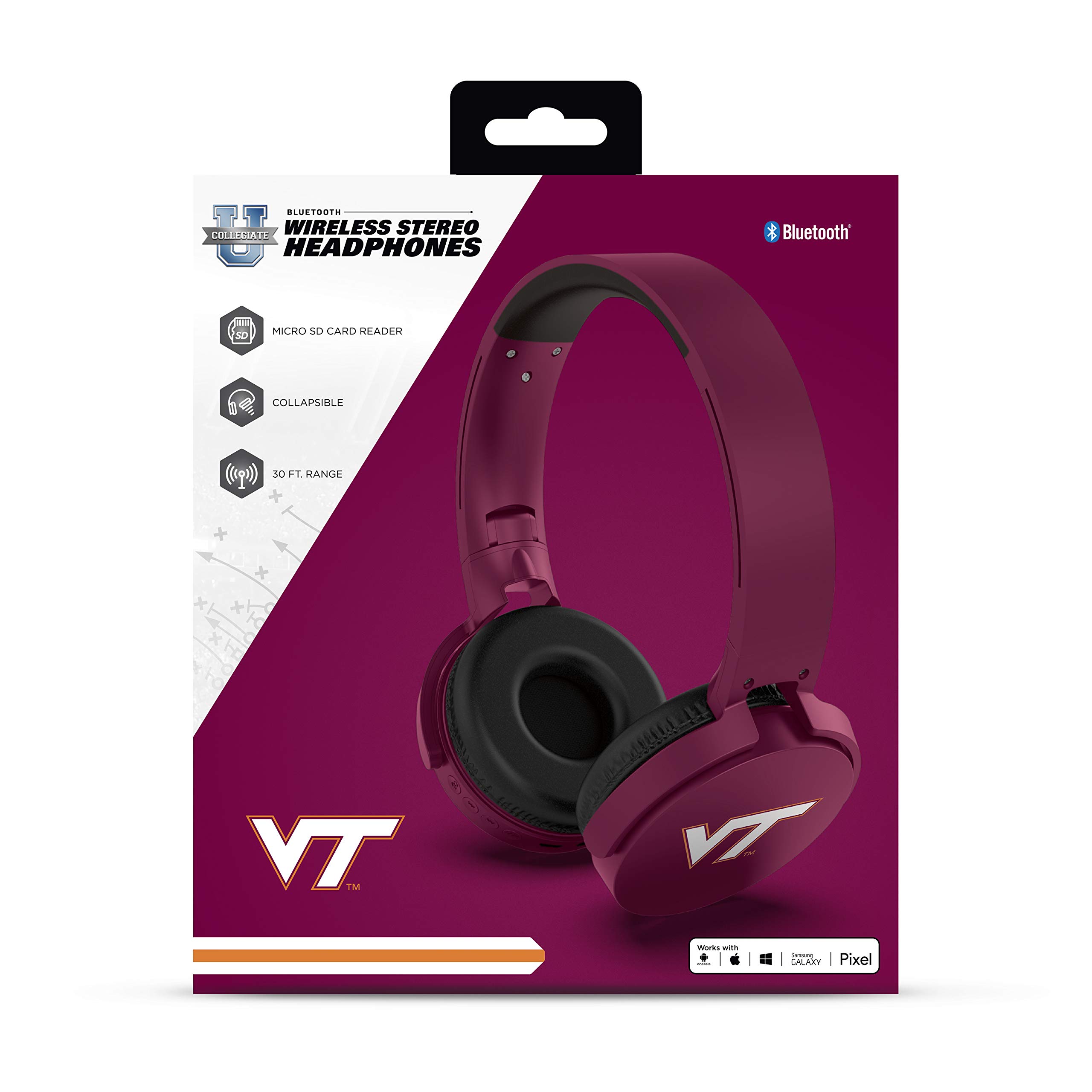 SOAR NCAA Wireless Bluetooth Headphones - Noise Cancelling, 40H Playtime, Lightweight Over-Ear Headset for Sports, Gaming & Travel
