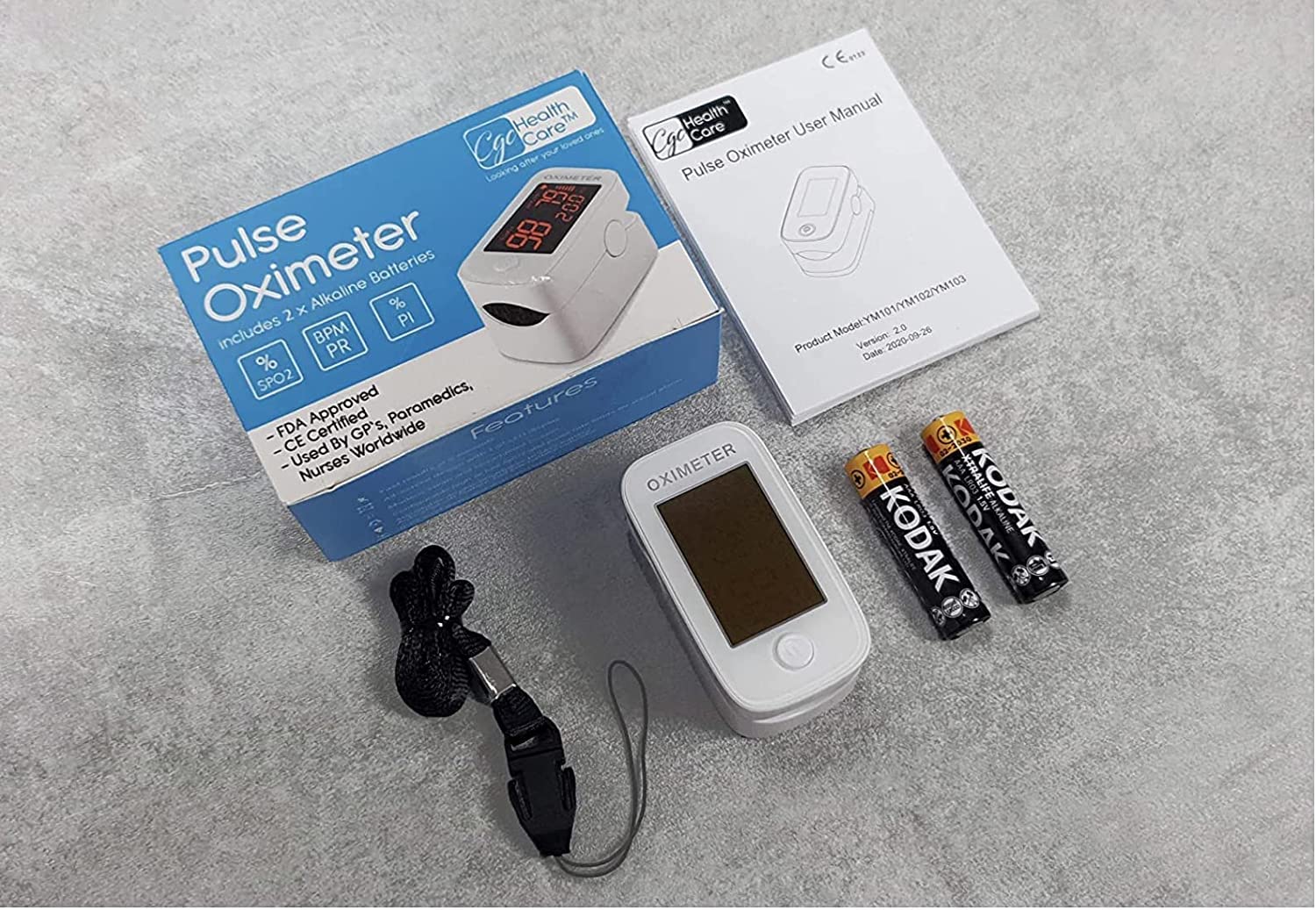 2025 Pulse Oximeter - FDA & CE Approved Finger Oxygen Monitor with Heart Rate & SpO2 Tracking - Professional Medical Grade Blood Oxygen Saturation Monitor for Hospitals, Doctors & Nurses - Includes Batteries - Perfect for Home Health Monitoring, Fitness Training & High-Altitude Activities