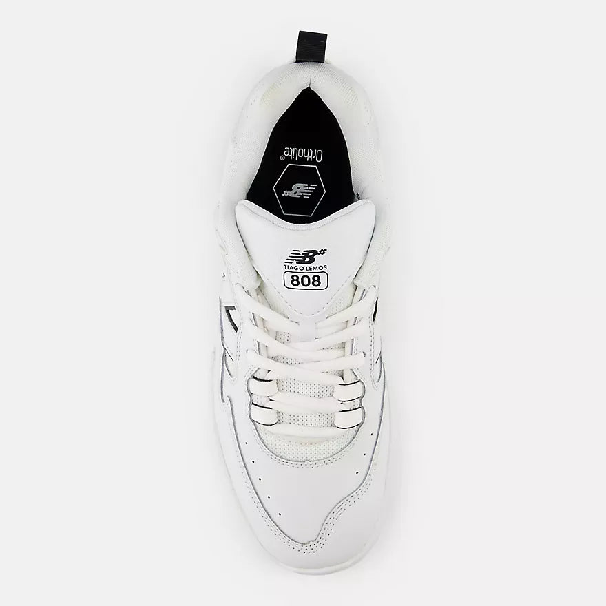 New Balance Numeric 808 Tiago Lemos Skateboarding Shoes - White/Black - High-Performance Skate Shoes for Street & Park Riding