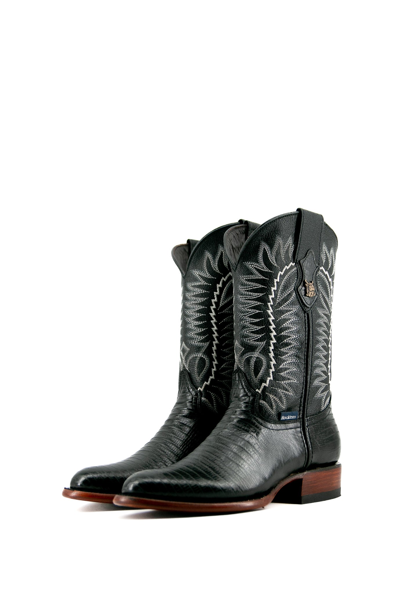 Western Cowboy Boots for Men & Women - Genuine Leather Lizard Round Toe Rodeo Boots - Perfect for Country Dancing, Rodeo Events & Western Fashion