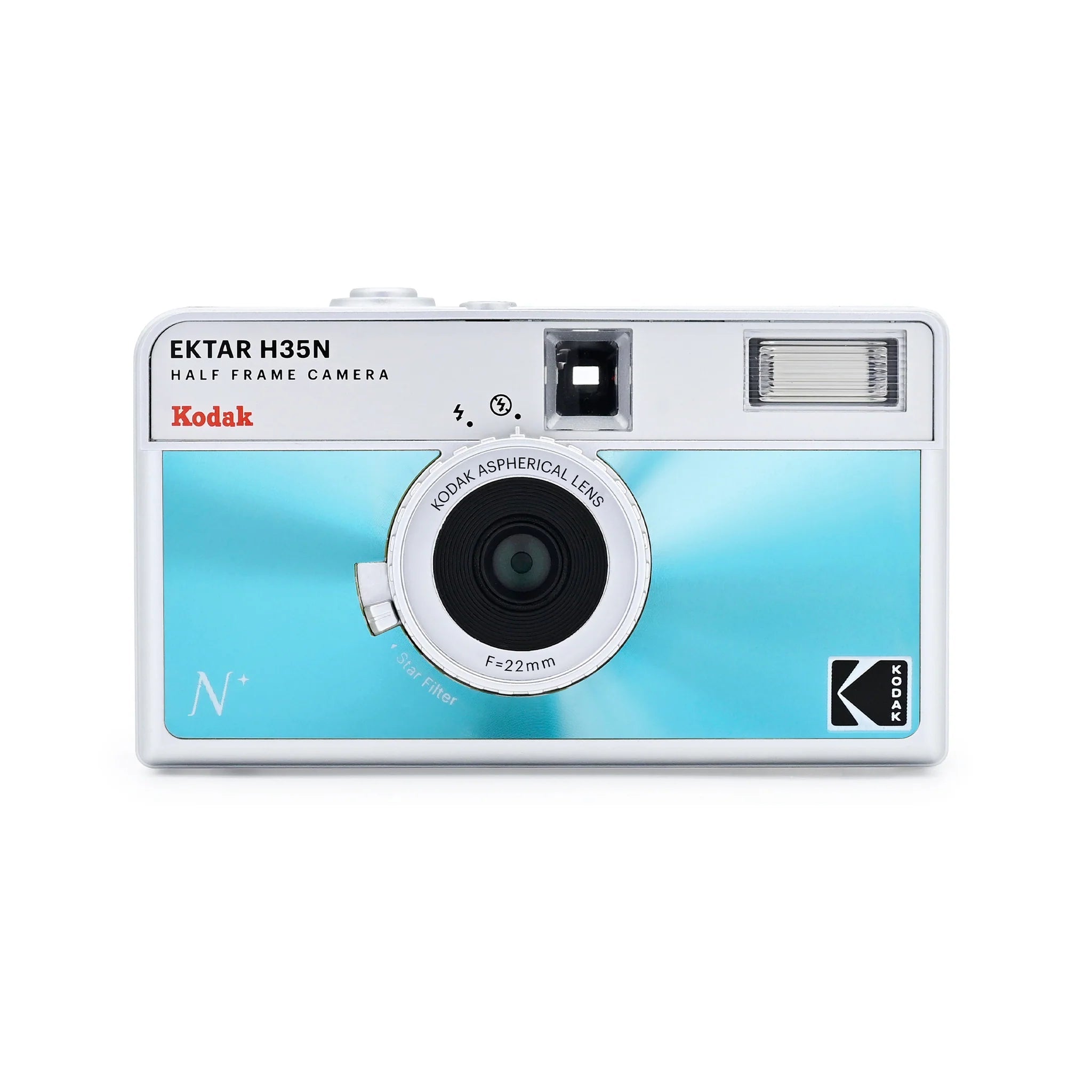 Kodak Ektar H35N Half Frame 35mm Film Camera - Glazed Blue | Vintage Style Compact Camera for Travel, Street Photography & Everyday Use