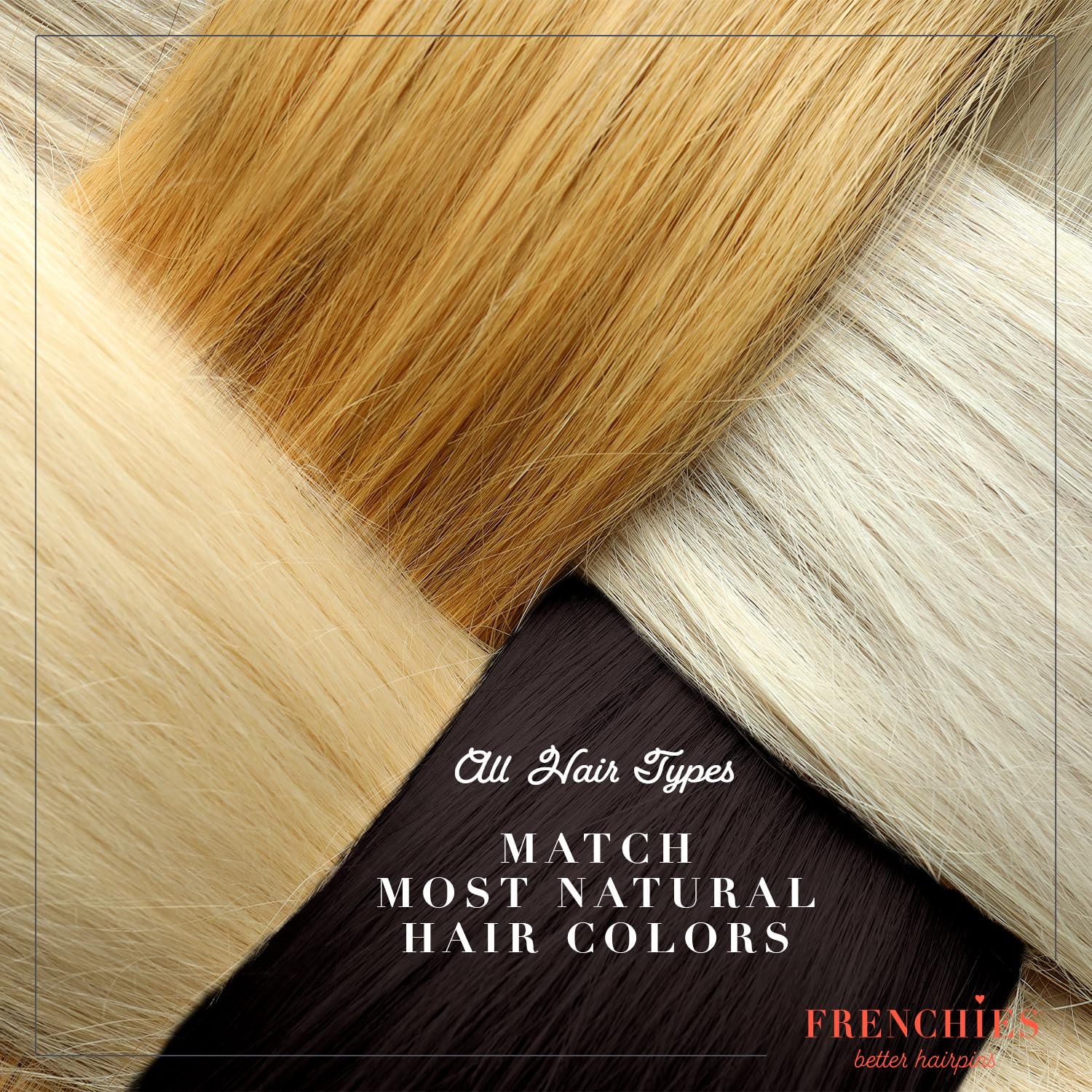 Frenchies Ultra Flocked Extra Soft French Twist Hair Pins - 20 Count Black | Secure Hair Pins for Buns, Updos, Hair Extensions & Wigs | Gentle Hold for All-Day Styling - Perfect for Weddings, Parties & Everyday Use