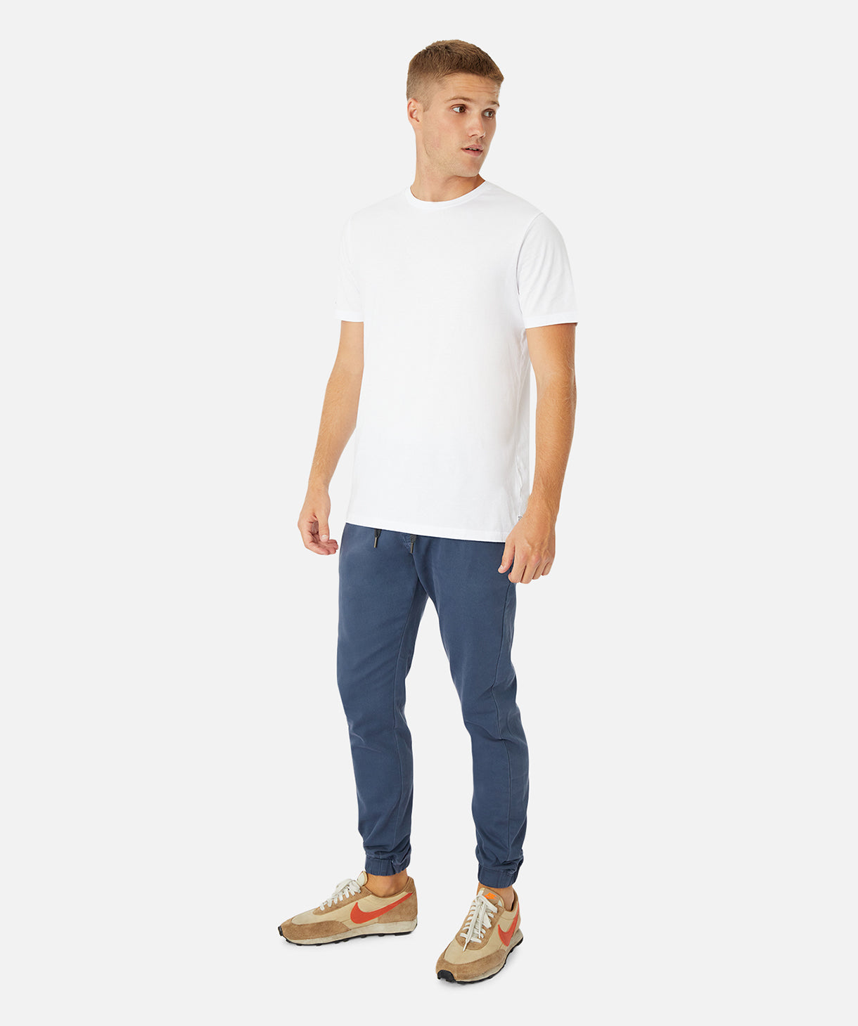 The Drifter Chino Pant - Washed Indigo Stretch Comfort Fit Men's Casual Pants for Work, Travel & Everyday Wear