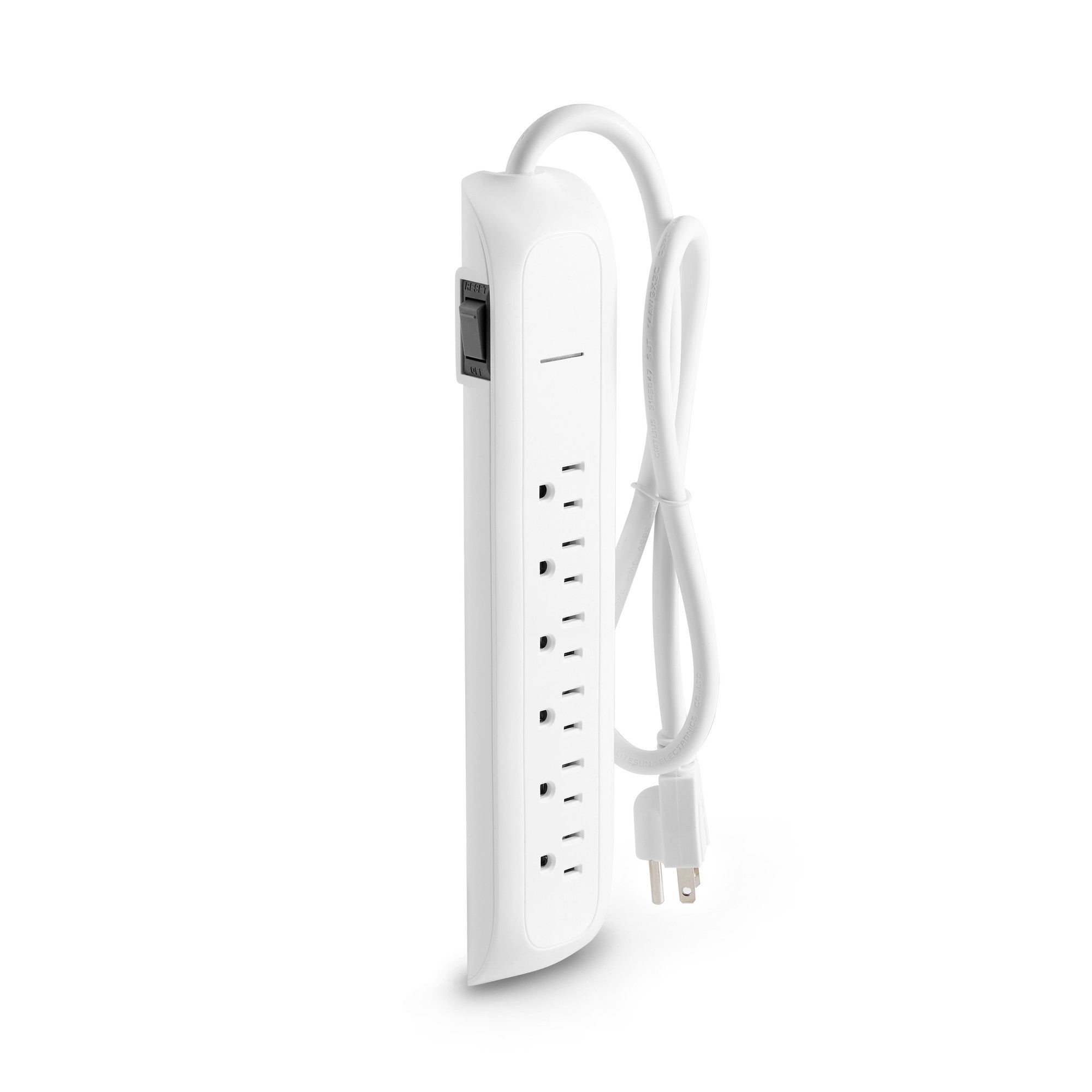 6 Outlet Power Strip with 6-Foot Cord - Surge Protector for Home, Office & Travel - Multi Plug Extension Cord for Electronics, Laptops & Appliances