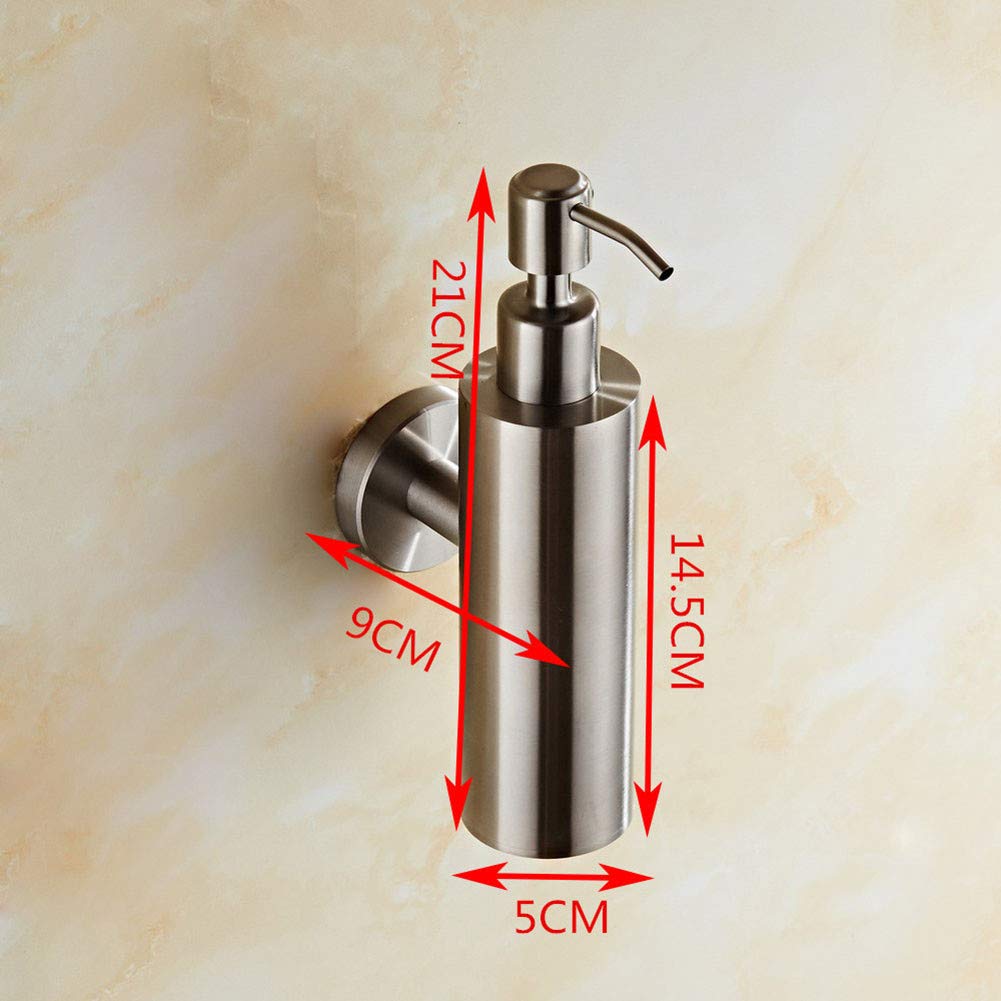 200ml Stainless Steel Wall Mounted Soap Dispenser - Hands-Free Lotion Pump for Bathroom, Kitchen & Sink | Durable, Rustproof & Easy Refill Design | Perfect for Home, Office & Commercial Use