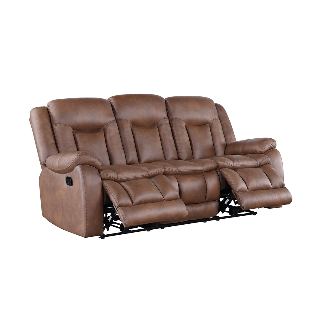 Morello Manual Reclining Sofa - Comfortable Fabric Recliner Couch with Adjustable Backrest for Living Room, Home Theater, and Relaxation