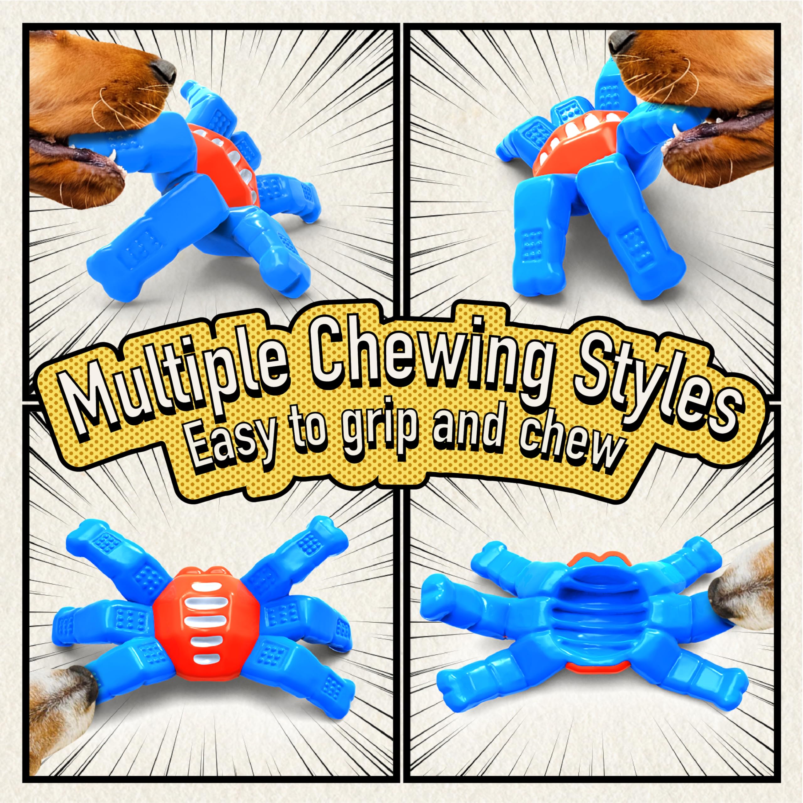 LEGEND SANDY Indestructible Dog Toys for Aggressive Chewers - Tough Nylon Chew Toys for Large & Medium Dogs - Durable Dog Bone Toy for Powerful Jaws - Heavy Duty Chewing Toy to Keep Dogs Entertained - Perfect for Playtime, Training & Anxiety Relief
