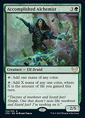 Magic: the Gathering - Accomplished Alchemist (119) Foil Card - Strixhaven: School of Mages Expansion | Collectible Trading Card Game for MTG Deck Building & Strategy Play