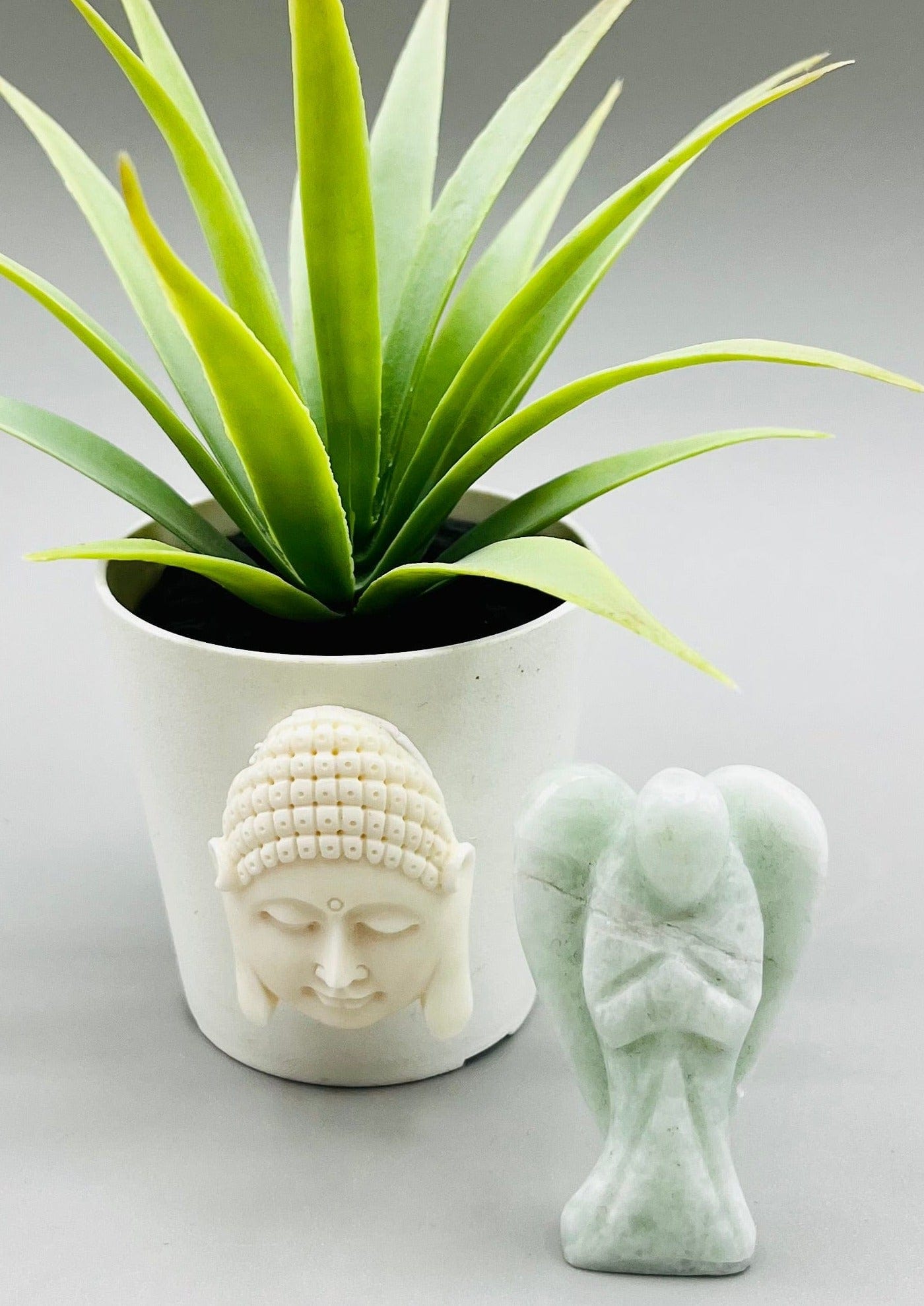 Natural Amazonite Crystal Carving - Handcrafted Healing Stone for Home Decor, Meditation & Spiritual Gifts | Perfect for Yoga Spaces, Office Desks & Energy Healing