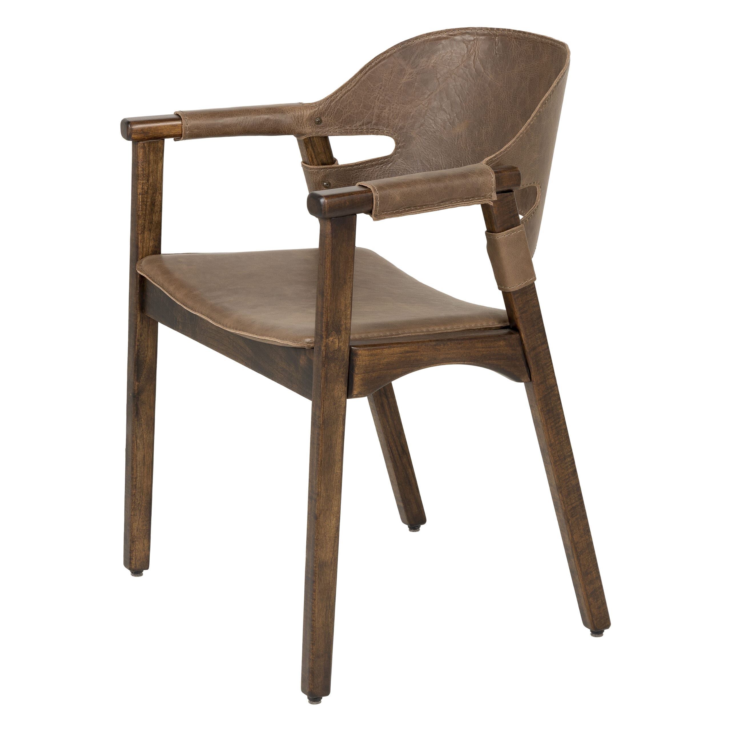 Cyan Design 11813 Boss Chair in Medium Brown Distressed Leather - Stylish Office Chair for Executive Workspaces & Home Offices