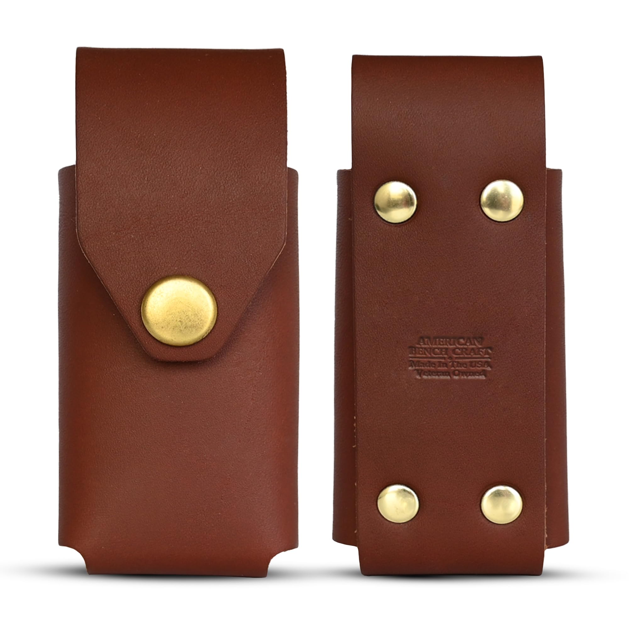 Premium Full Grain Leather Multitool Sheath for Leatherman Surge, Super Tool 300 & CORE - Heavy Duty Belt Holster with Solid Brass Rivets - Durable Brown Leather Tool Holder for Men - Perfect for Camping, Hiking & Outdoor Adventures