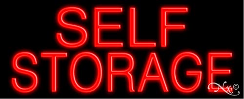 Self Storage Glass Neon Sign #10120 - Handcrafted in USA | Perfect for Business Storefronts, Offices & Home Decor