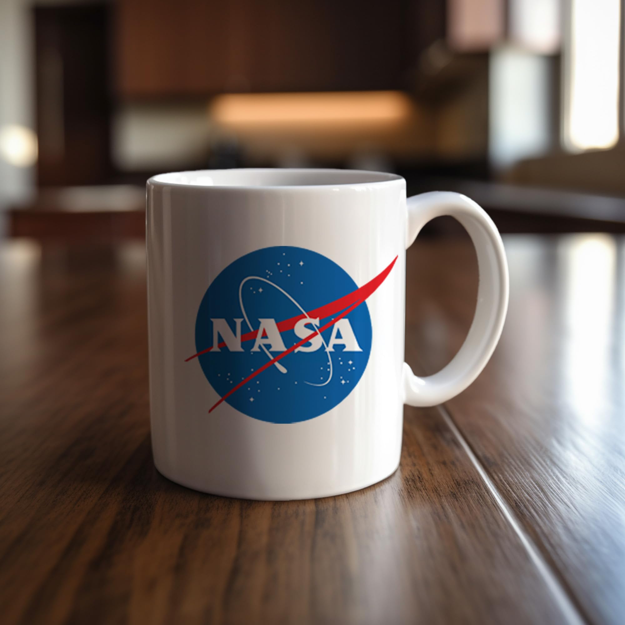 NASA Themed Ceramic Coffee Mug - 11oz White Space Souvenir Cup with Dual-Sided Artwork - Perfect Gift for Astronomers, Science Lovers & Space Enthusiasts - Ideal for Office, Home Use & Collectors