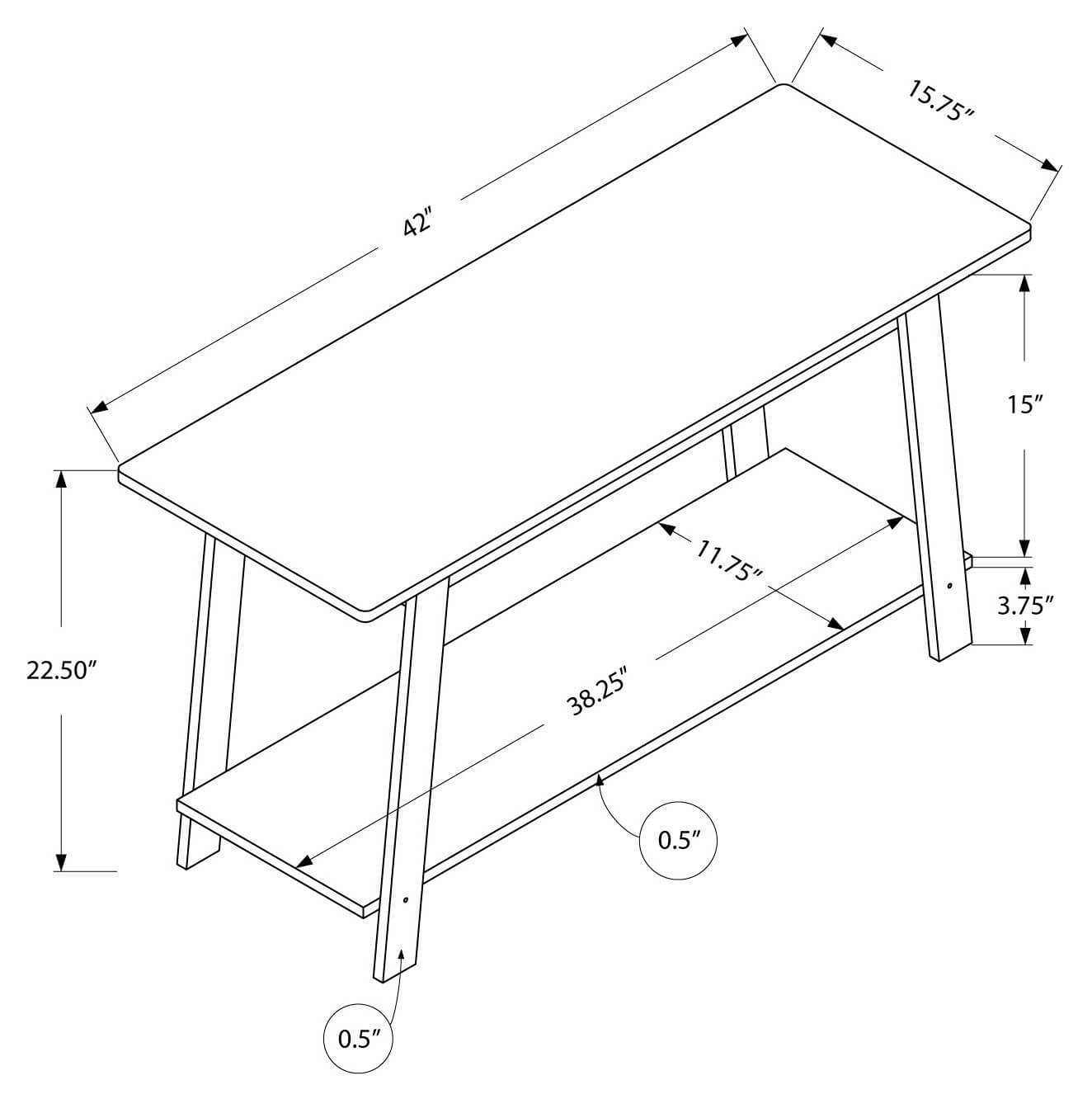 42L Dark Taupe TV Stand with Storage - Modern Entertainment Center for Living Room, Bedroom & Home Theater