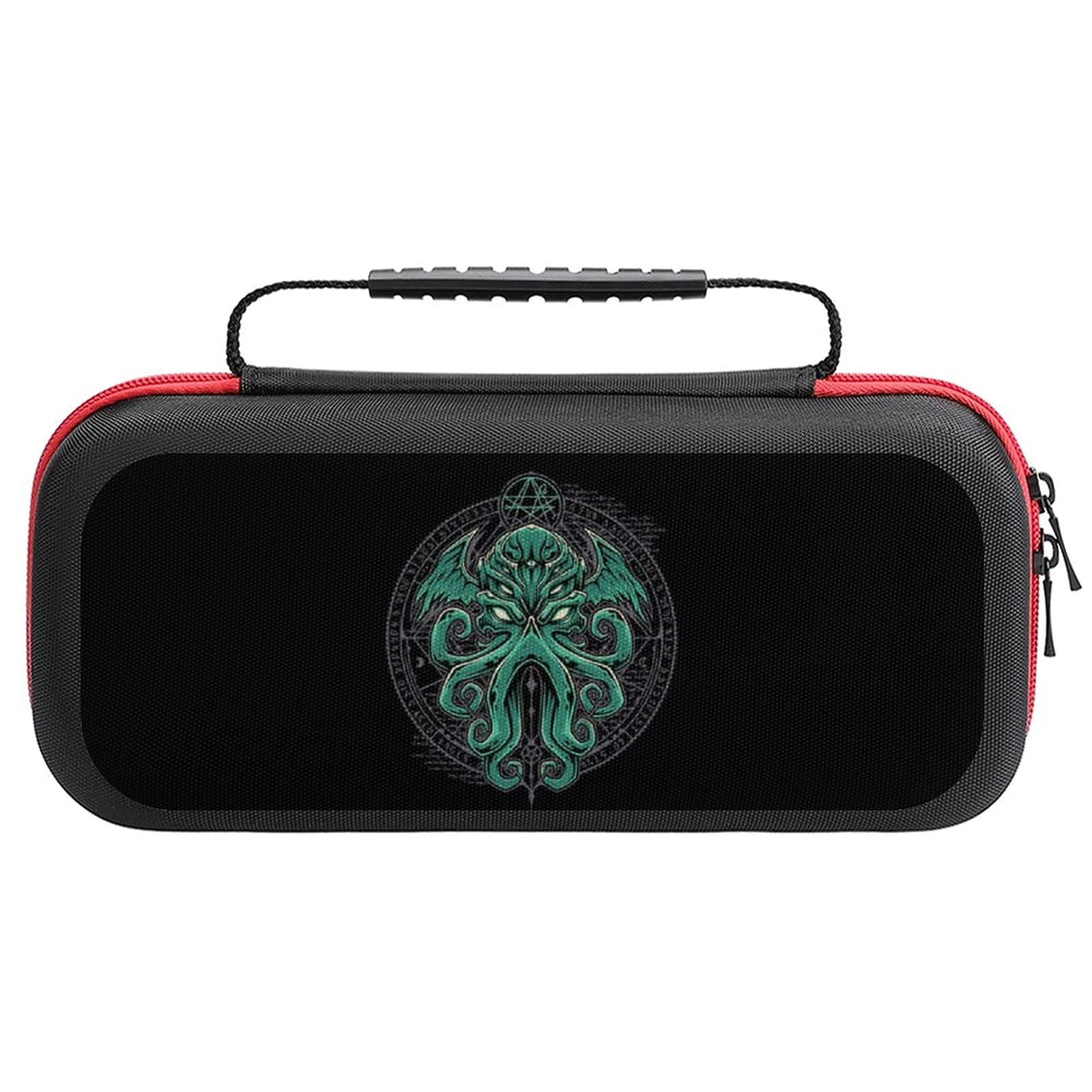 Cthulhu Travel Carrying Case for Nintendo Switch - Waterproof Tote Bag Holds 20 Game Cards & Accessories - Perfect for Gaming On The Go, Travel, and Commuting