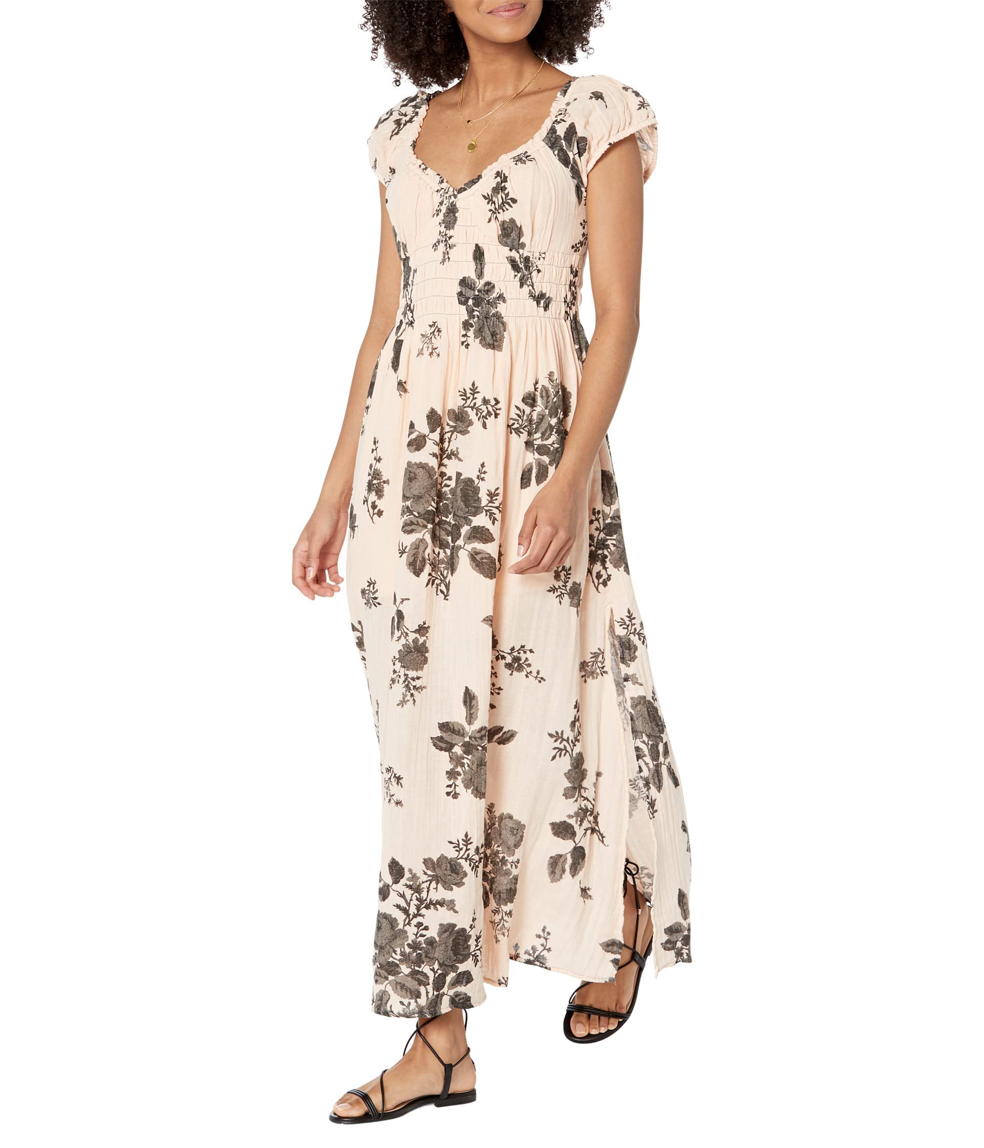 Free People Forget Me Not Midi Dress - Boho Floral Print Summer Dress for Women | Perfect for Beach Vacations, Music Festivals & Date Nights