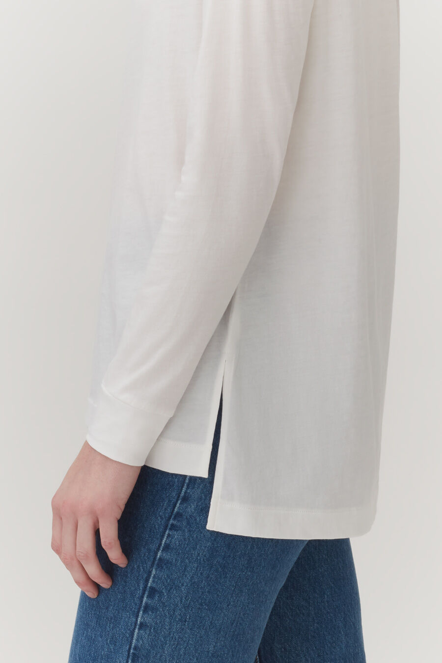 Premium Pima Cotton Boatneck Long Sleeve T-Shirt for Women - Soft & Breathable Casual Top for Everyday Wear, Work & Weekend Outings