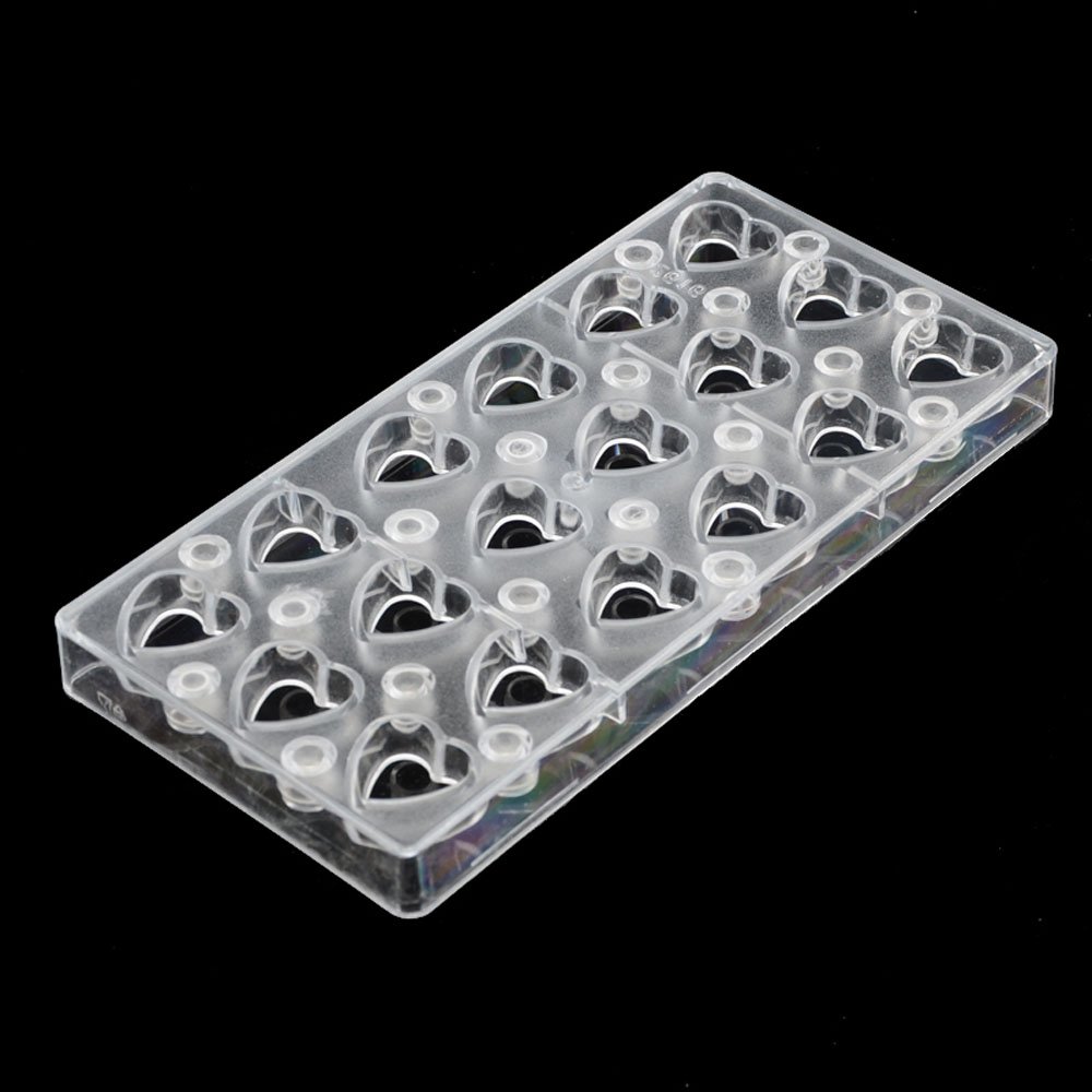 Premium Polycarbonate Chocolate Transfer Sheet Mold - Heart Shaped DIY Candy Making Tool for Handcrafted Chocolates, Baking Decorations & Valentine's Gifts (19325) | Perfect for Home Baking, Professional Confectionery & Romantic Gift Packaging