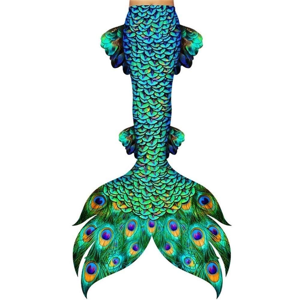 Mermaid Swimsuit with Monofin - Colorful Bikini Swimming Costume & Girls Mermaid Tail for Pool, Beach & Underwater Photos | Perfect Swimwear Gift for Girls