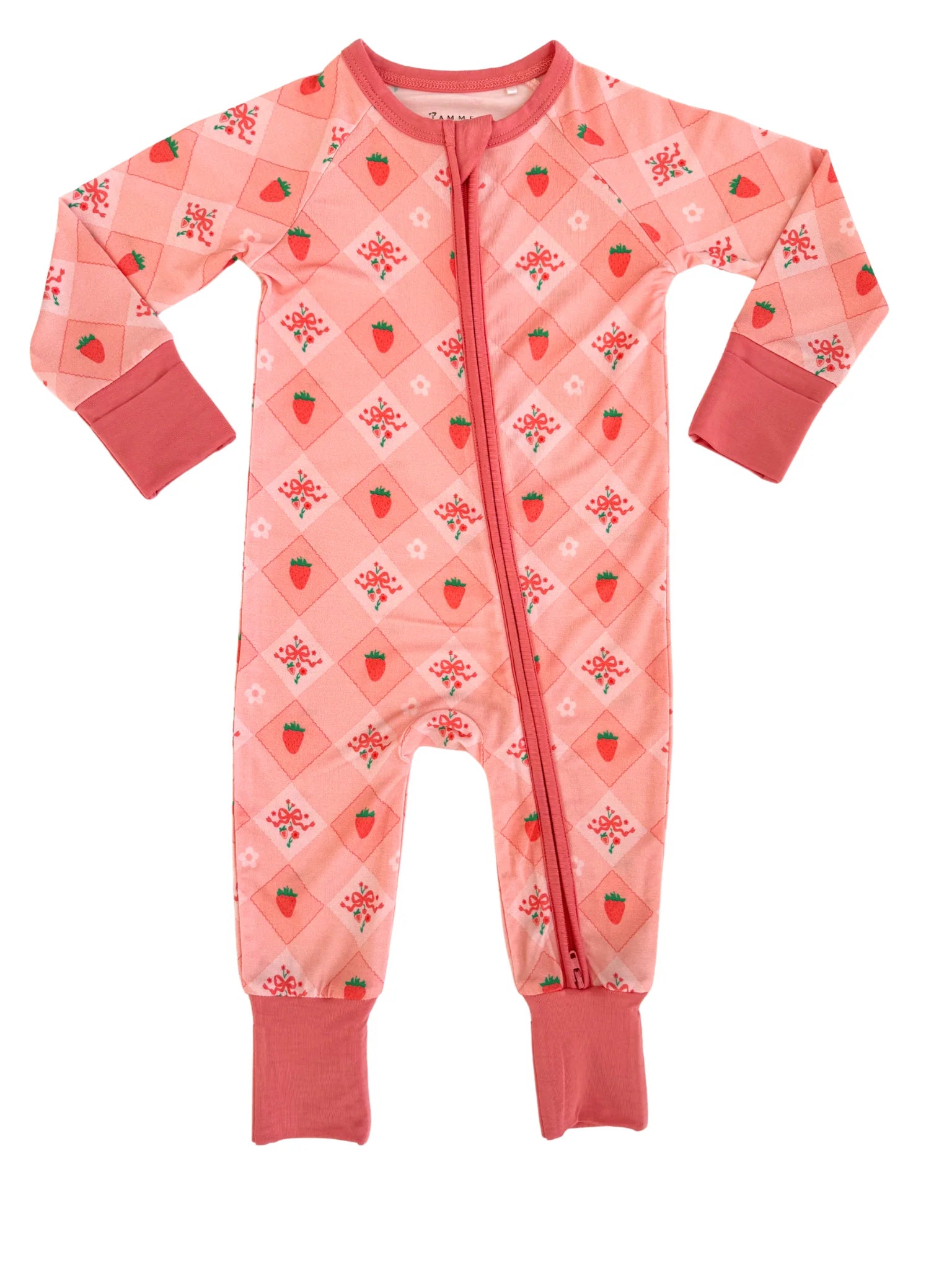 Berry Cute Zippered Romper - Adorable Baby Jumpsuit with Front Zipper | Perfect for Playdates, Photoshoots & Everyday Wear