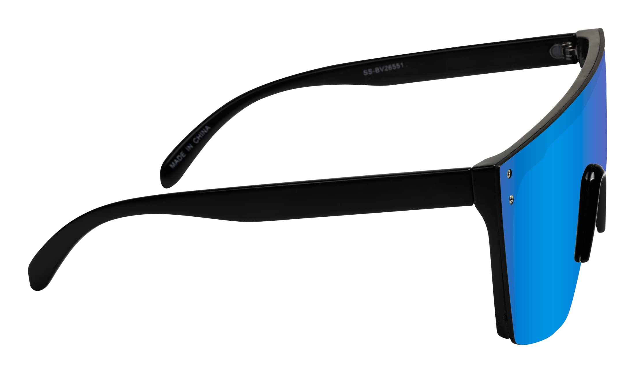 Stylish Rimless Oversized Retro Sunglasses for Men & Women - UV Protection Mirror Lens Flat Top Sunglasses - Perfect for Driving, Beach, and Outdoor Activities