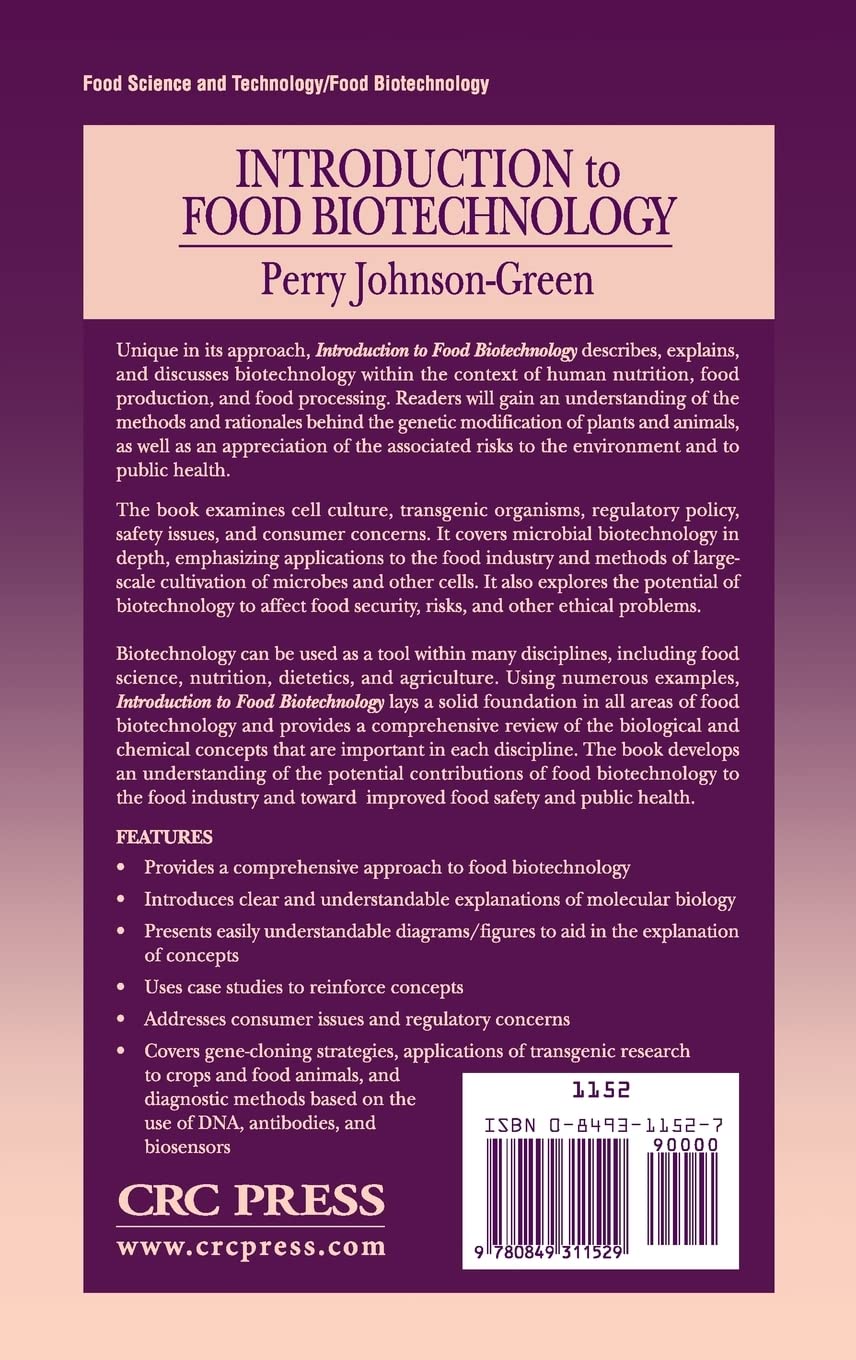 Introduction to Food Biotechnology (Contemporary Food Science) - Textbook for Food Science Students & Professionals | Cooking, Food Processing & Research Applications