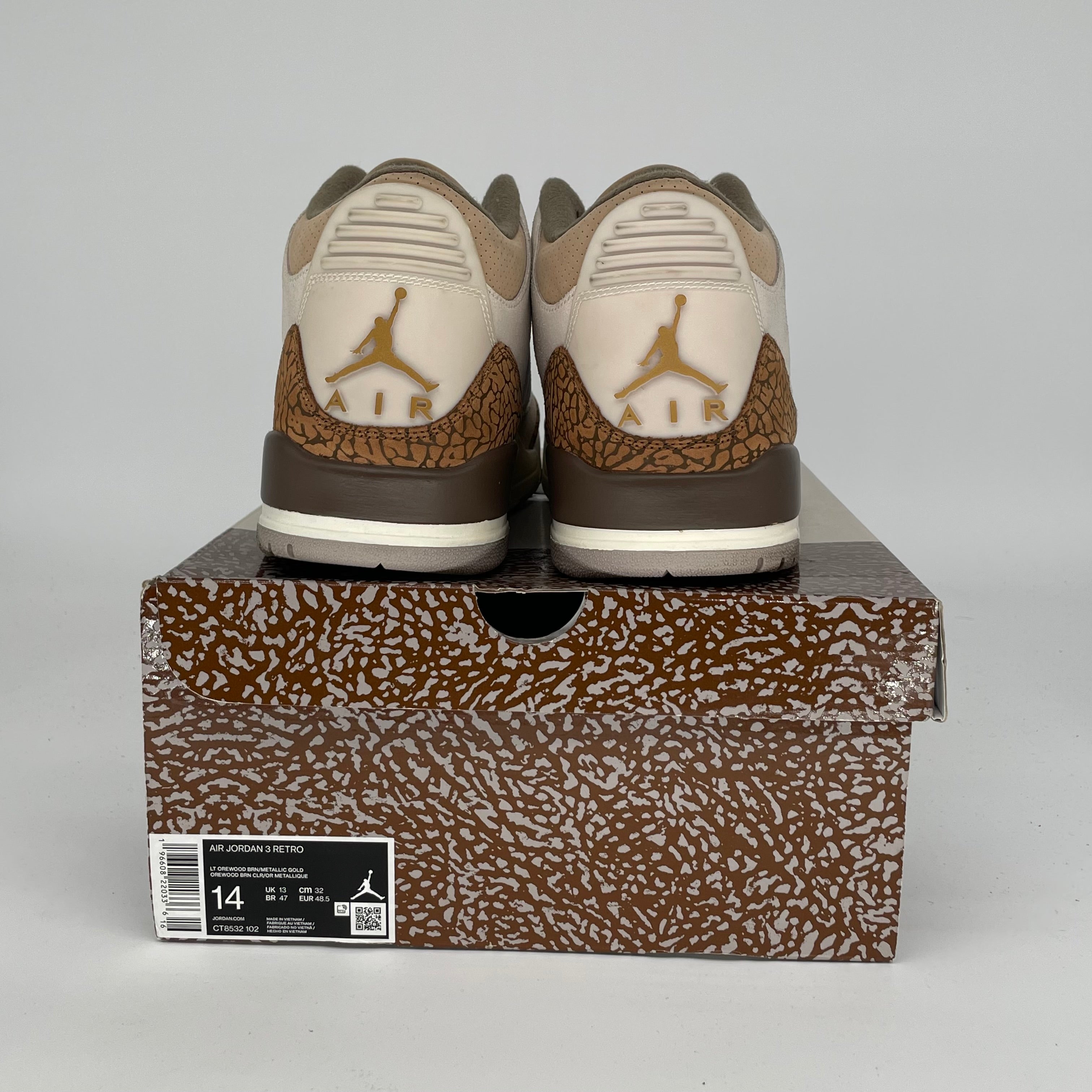 AIR JORDAN 3 PALOMINO Men's Basketball Shoes Size 14 - Retro Style Sneakers CT8532-102 | Perfect for Streetwear, Casual Outfits & Basketball Games