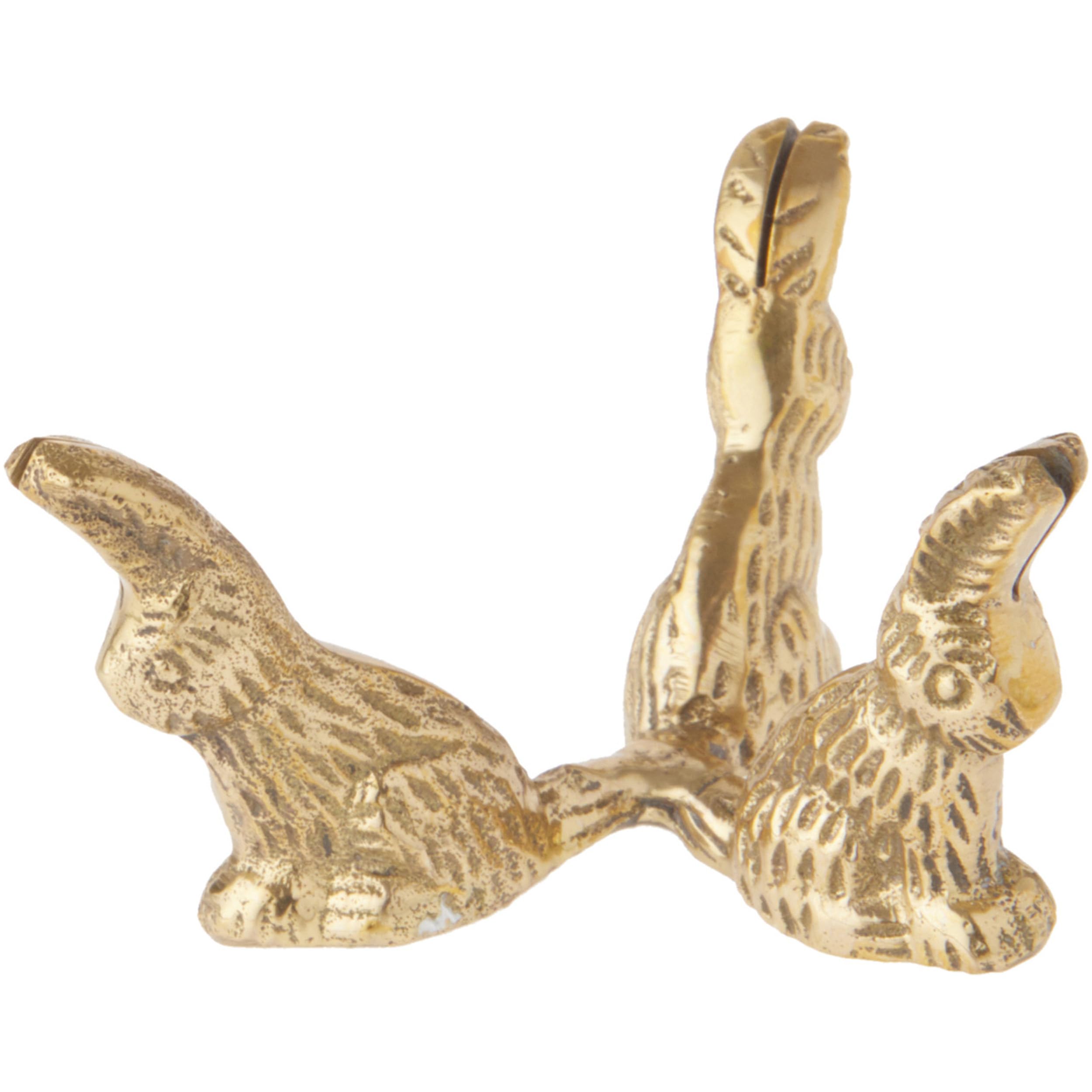 Premium Brass Egg Stand Holder with Rabbit Design - 2.125