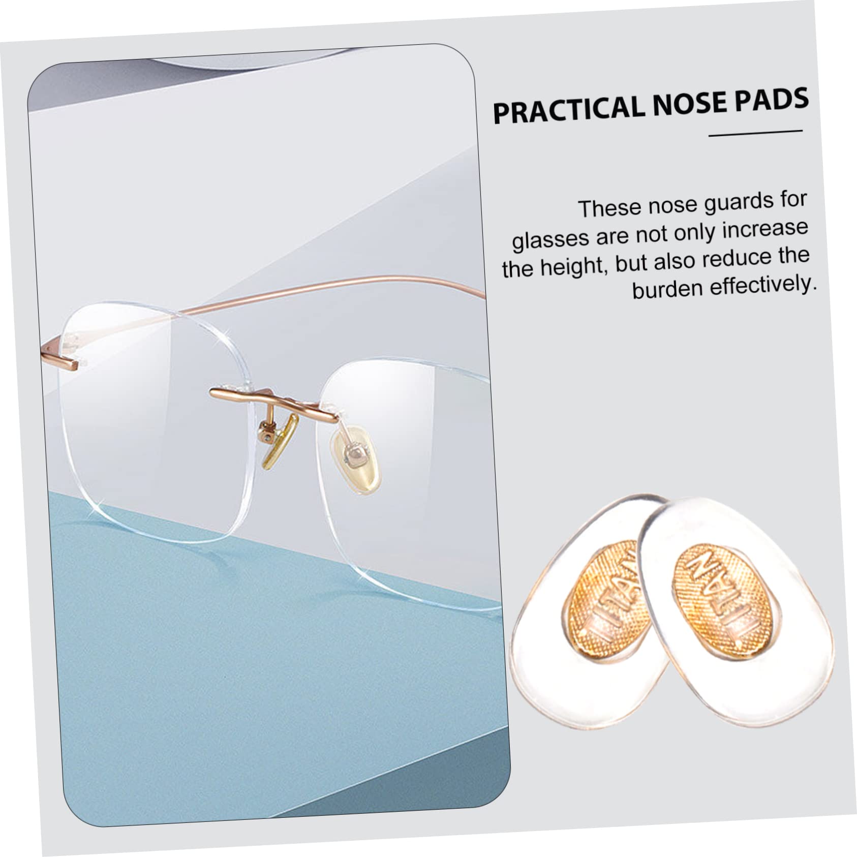 HAPINARY 25 Pairs Silicone Nose Pads for Glasses - Soft Replacement Nose Pads for Eyeglasses & Sunglasses - Comfortable Anti-Slip Eyewear Accessories for All-Day Wear (Perfect for Reading, Working & Outdoor Activities)