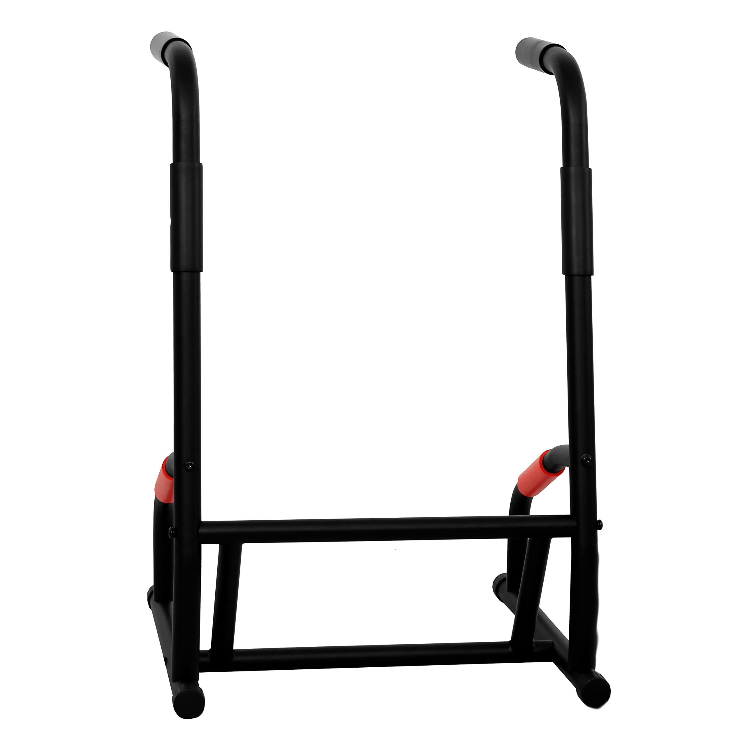 Sunny Health & Fitness Power Tower - Adjustable Dip Bar, Push Up & Pull Up Station with Parallette Bars | Home Gym Equipment for Strength Training & Rock Climbing Grip Workouts | Perfect for Garage, Basement & Home Workouts