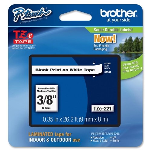 Brother P-Touch TZ Laminated Tape Cartridge - 3/8