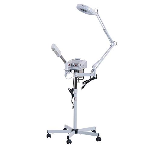 Professional Facial Steamer & High Frequency Beauty Kit with 5X Magnifying Lamp - Salon & Spa Equipment for Skin Care, Acne Treatment & Facial Rejuvenation - Perfect for Home & Professional Use