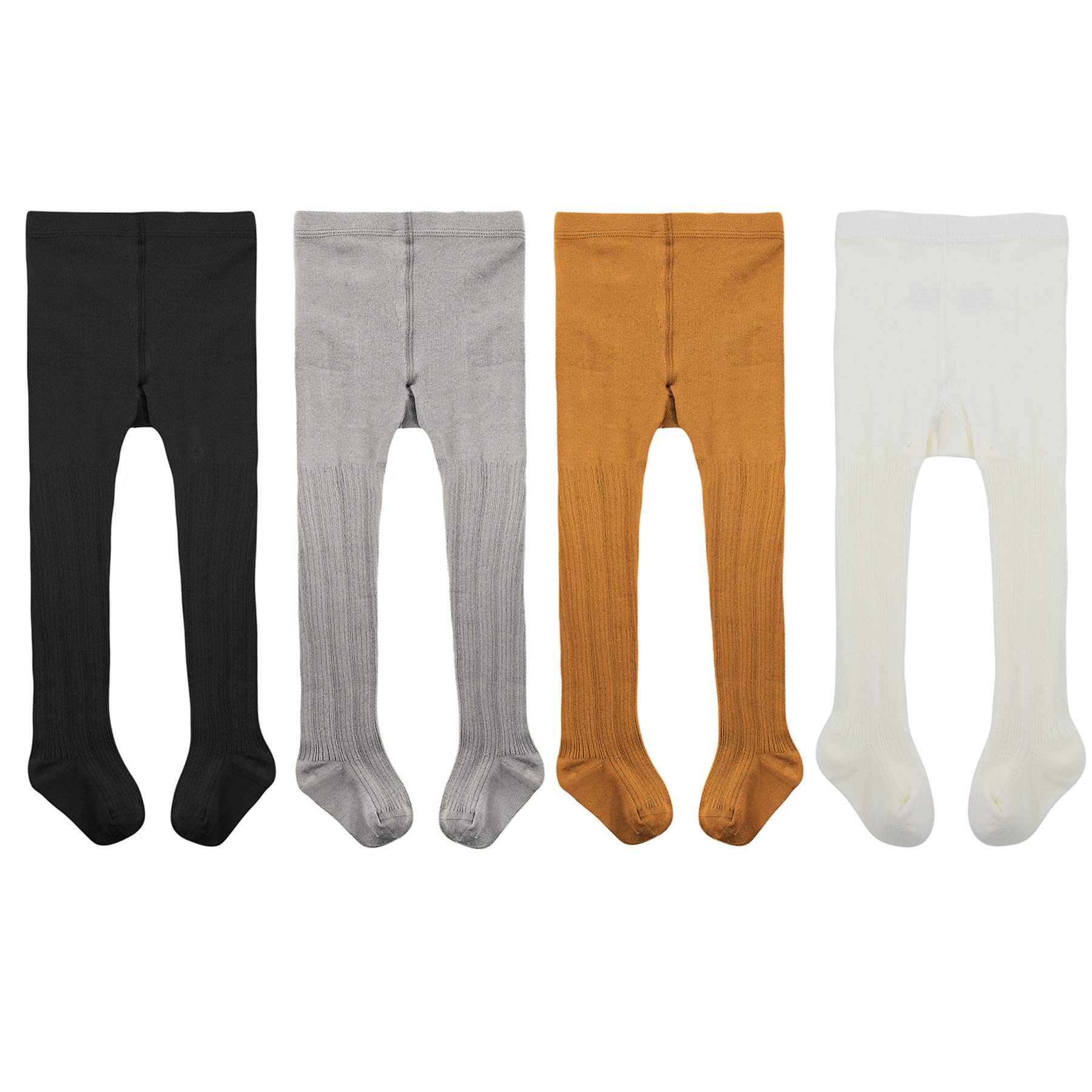 Zando Baby Tights for Girls - Soft Cotton Seamless Leggings, Cable Knit Toddler Tights & Pantyhose for Newborn Infants | Perfect for Playtime, Daycare & Winter Outfits