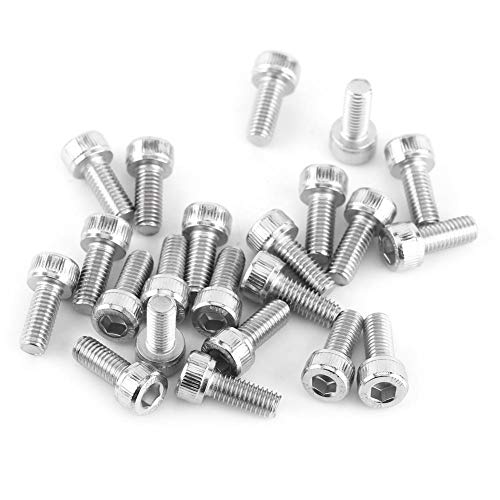 M5 SS304 Stainless Steel Hex Socket Cap Screws (50pcs) - Industrial & Construction Fasteners for Machinery Assembly