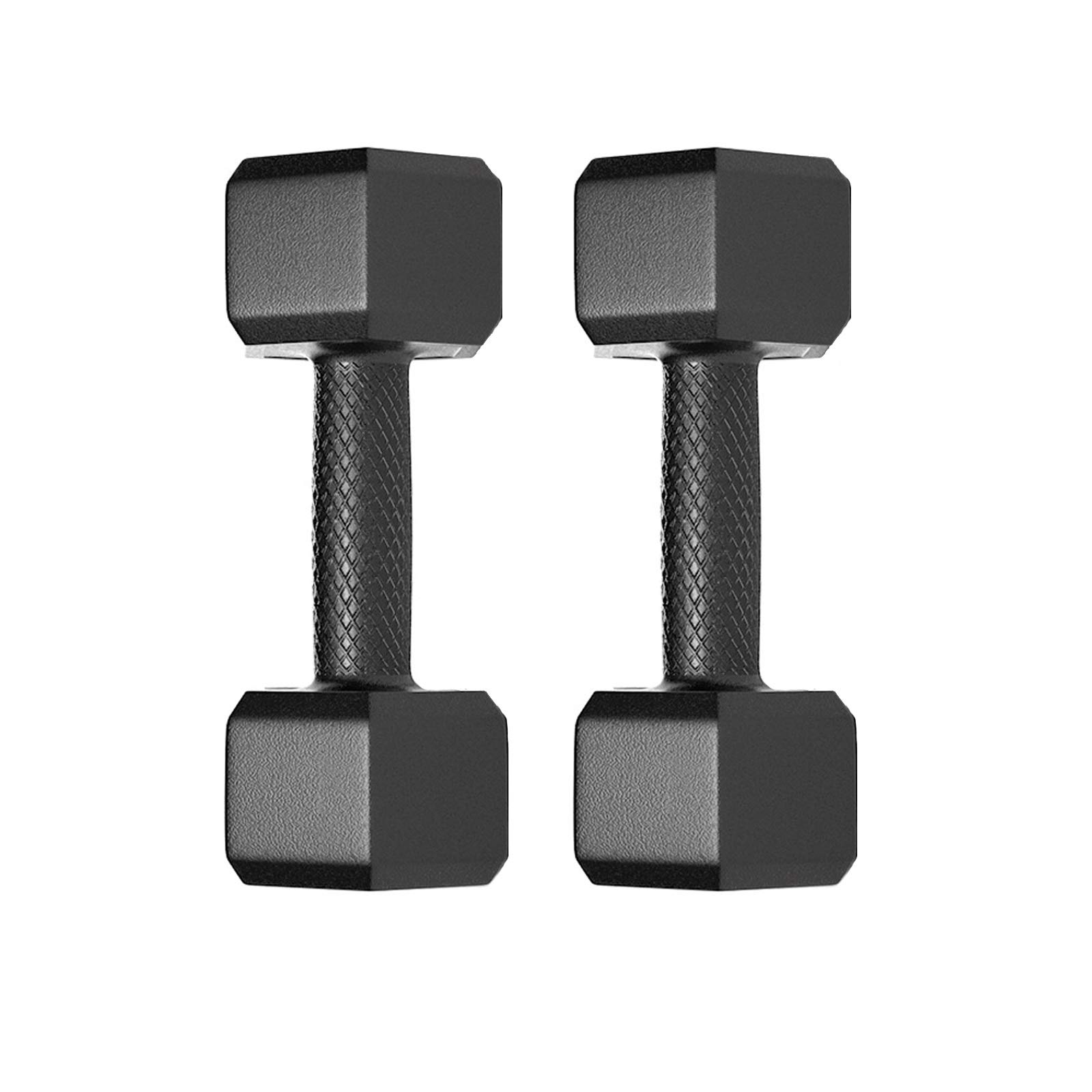 Hex Dumbbell Set - 15KG Black Heavy Weights for Strength Training, Home Gym & Fitness Equipment - Perfect for Weightlifting, CrossFit & Full-Body Workouts
