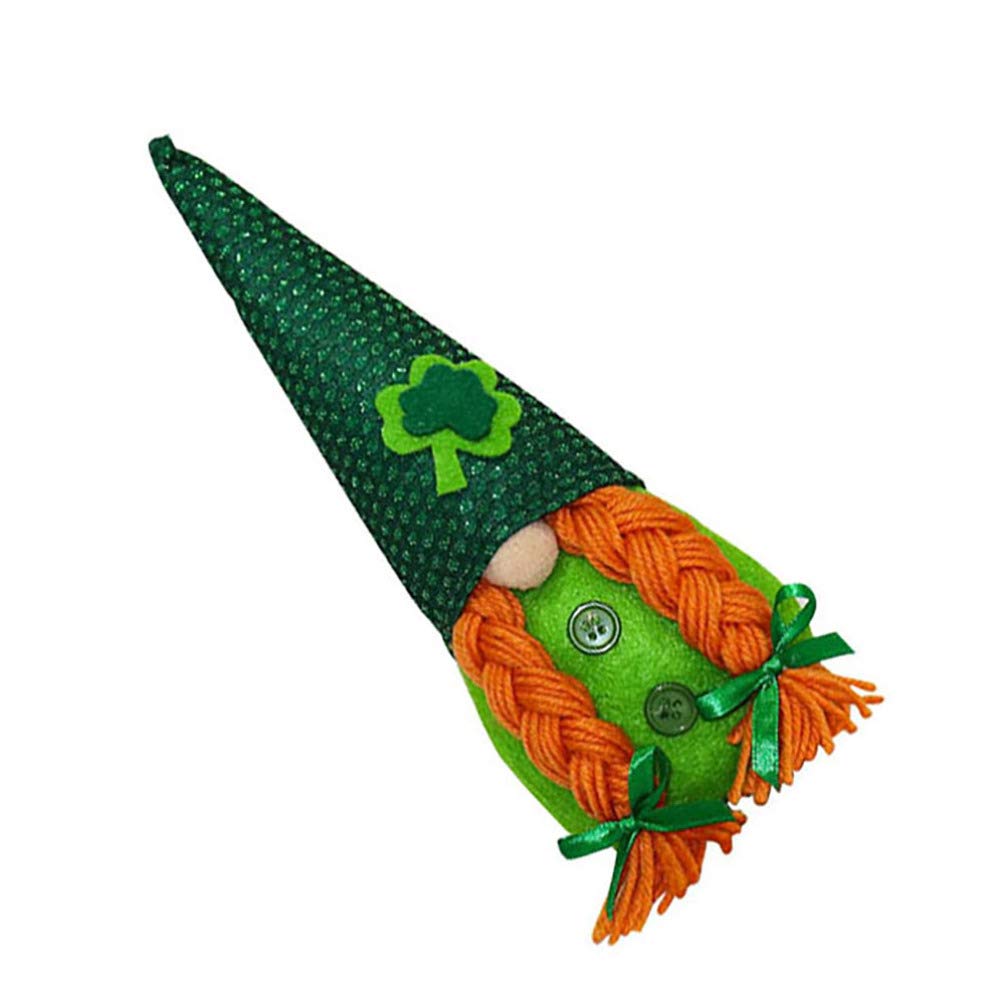 PRETYZOOM Santa Gnome Ornament - Nordic Swedish Scandinavian Elf Doll, St. Patrick's Day & Spring Decor, Plush Christmas Tree Hanging Ornament (Female) - Perfect for Holiday Home Decor, Christmas Tree Decoration, and Seasonal Gift Giving