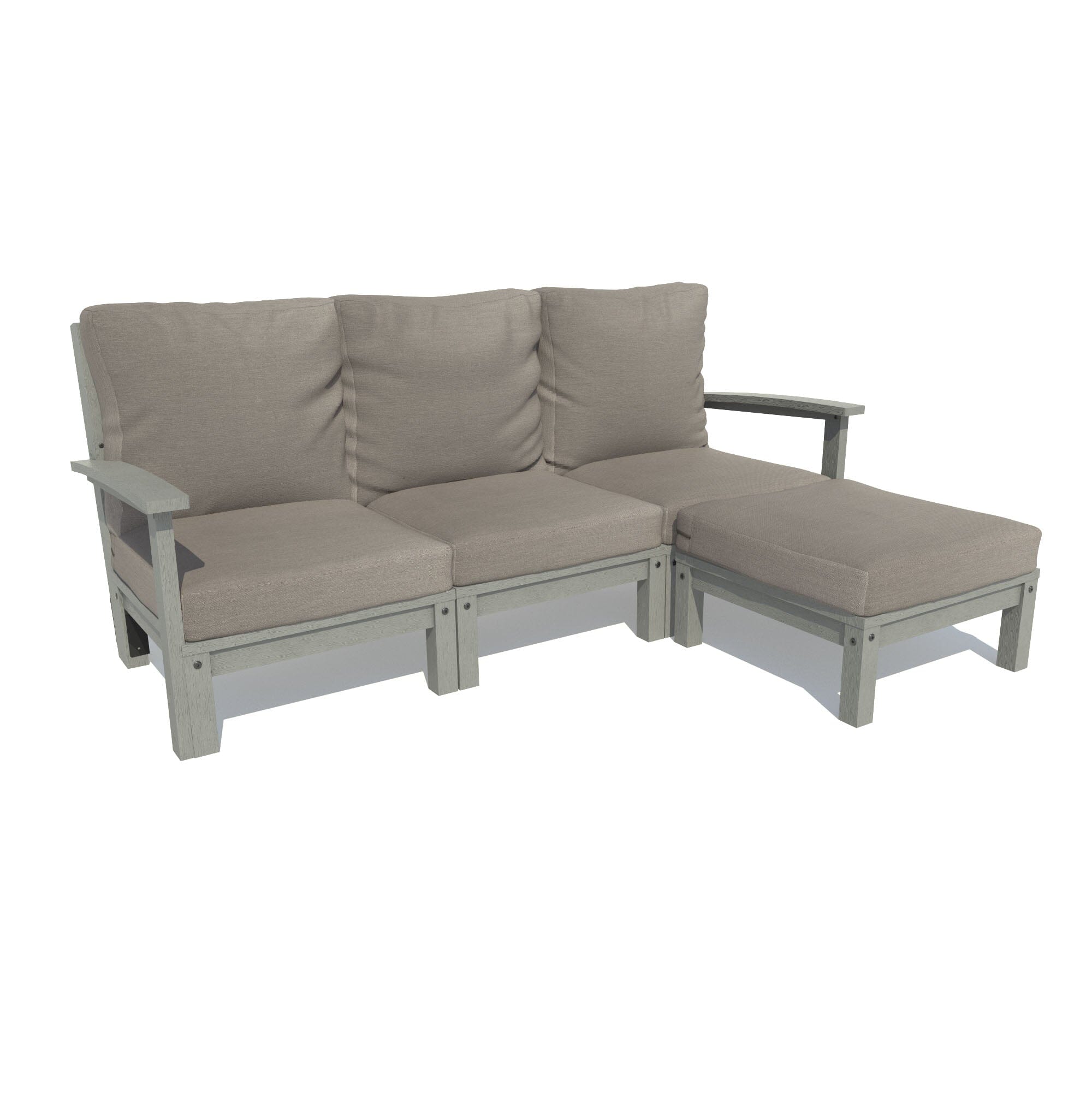 Custom Deep Seating Sofa Set with Ottoman - Premium Outdoor/Indoor Furniture for Patio, Living Room & Lounge Comfort