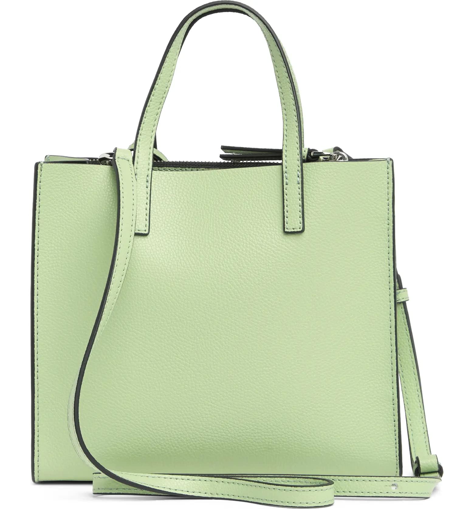 Marc Jacobs Mini Grind Leather Tote Bag in Mint Green | Stylish Crossbody Purse for Women | Perfect for Work, Travel & Everyday Use