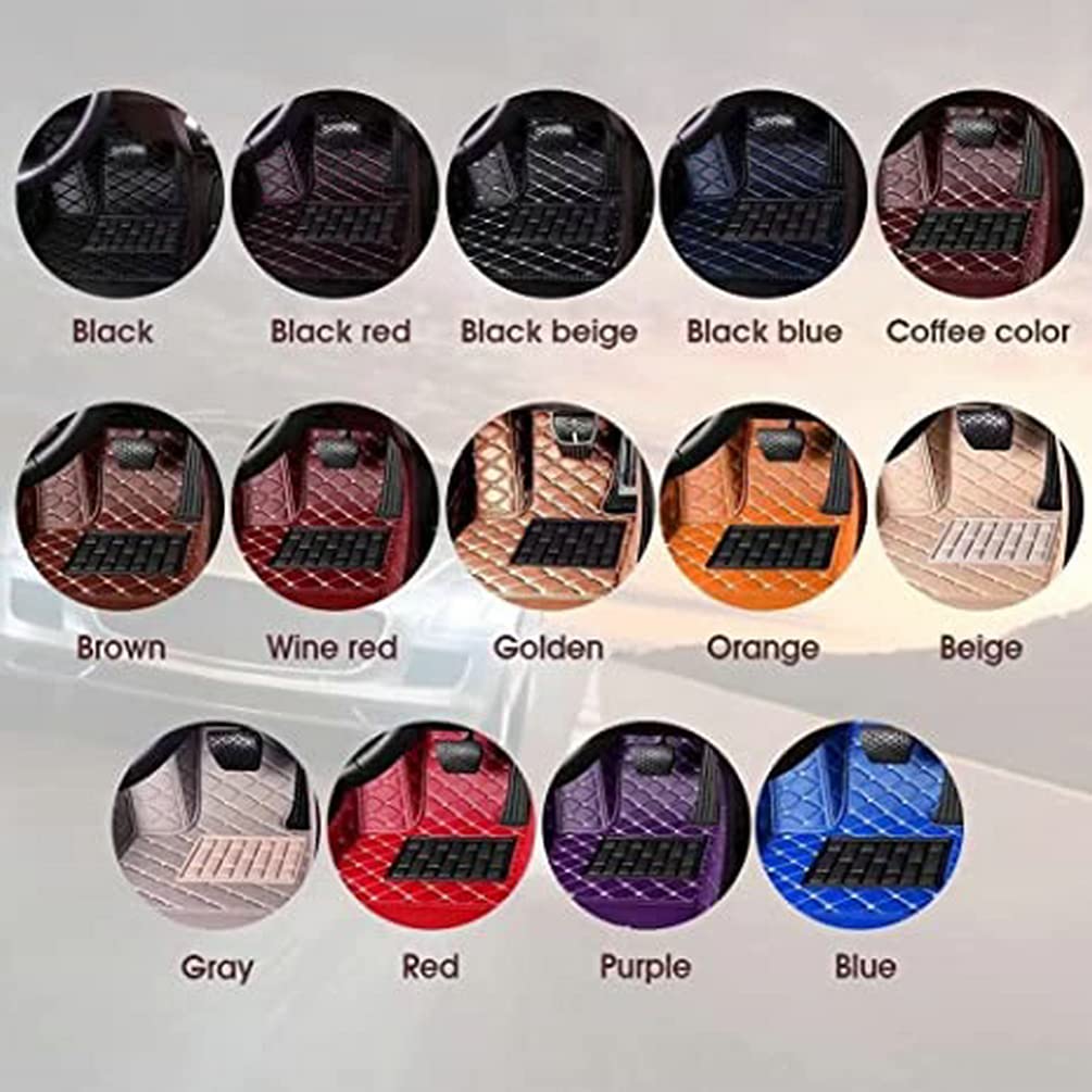 Custom Personalized Diamond Leather Car Floor Mats for SUVs & Trucks - Model-Specific Fit with Black Strips | Luxury Interior Upgrade & All-Weather Protection