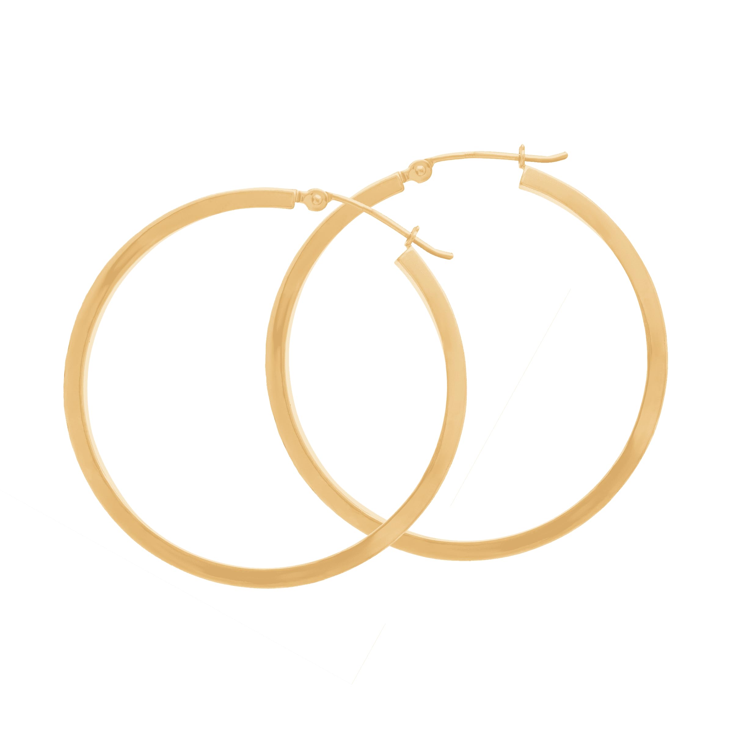 35mm Textured Hoop Earrings in 14K Gold - Elegant Dainty Everyday Jewelry for Women, Perfect for Work, Date Night & Special Occasions
