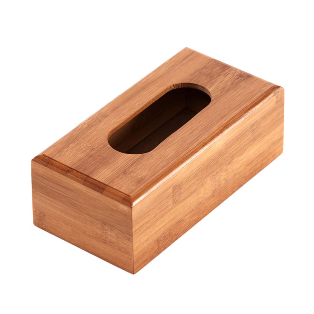 Bamboo Tissue Dispenser Holder - Bathroom & Car Napkin Storage Box | Tabletop & Desktop Organizer for Paper Towels, Tissues & Napkins | Perfect for Home, Office & Travel Use