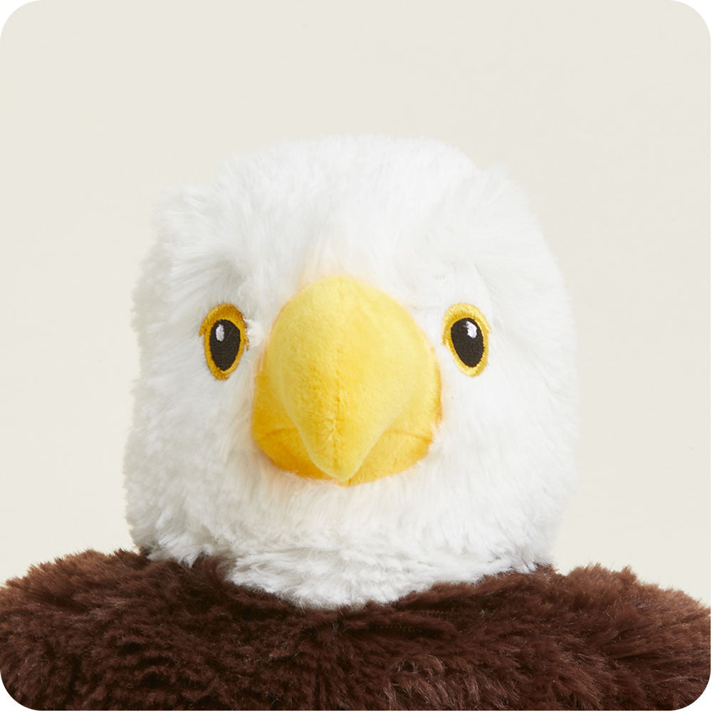 Weighted Heated Eagle Stuffed Animal - Warmies Plush Toy for Comfort & Relaxation - Perfect for Stress Relief, Anxiety, and Cold Weather Warmth