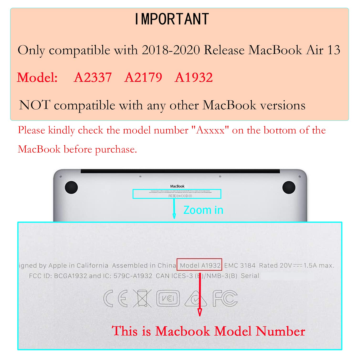 LanBaiLan Protective Case for MacBook Air 13-inch (2020 Model) - Shockproof Rubber Coated Plastic Cover with Retina Display & Touch ID Access - Perfect for Work, Travel, and School Use