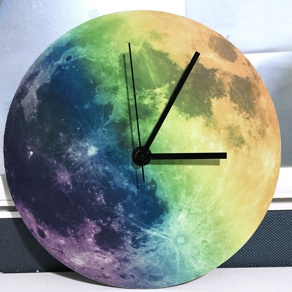 3D Luminous Moonlight Wall Clock - Glow in The Dark Wall Decor for Kids Room, Living Room & Bedroom - Perfect for Nighttime Reading & Nursery Decor