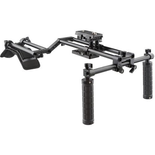 CAMVATE Shoulder Mount Rig with Manfrotto QR Plate & 15mm Rod System - Professional DSLR Camera Stabilizer for Videography, Filmmaking & Live Streaming