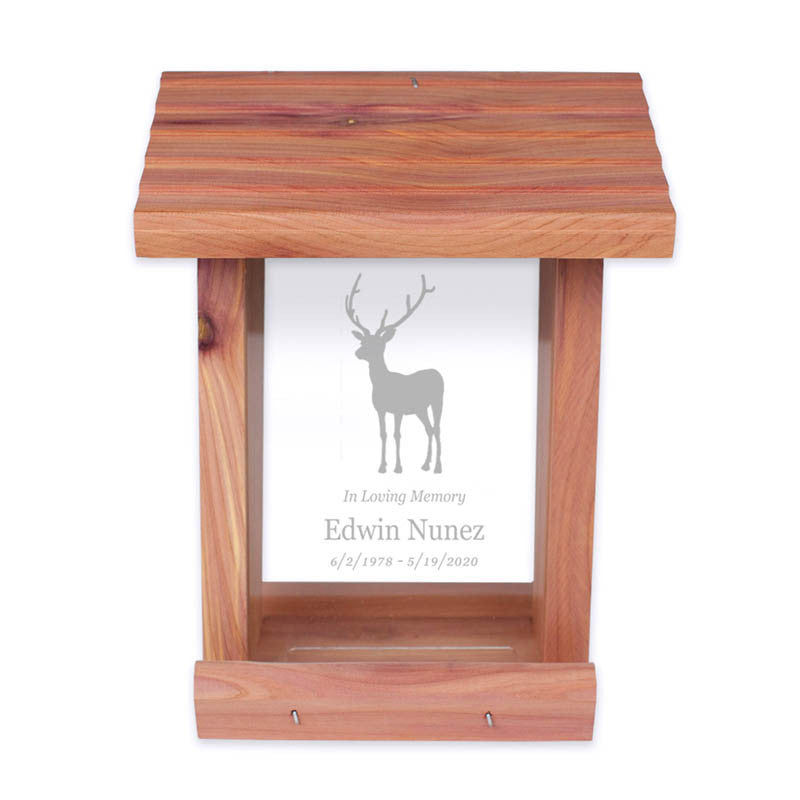 Deer Hunter Memorial Bird Feeder - Durable Outdoor Wildlife Feeder for Backyard, Garden & Hunting Cabin Decor | Perfect for Hunting Enthusiasts & Nature Lovers