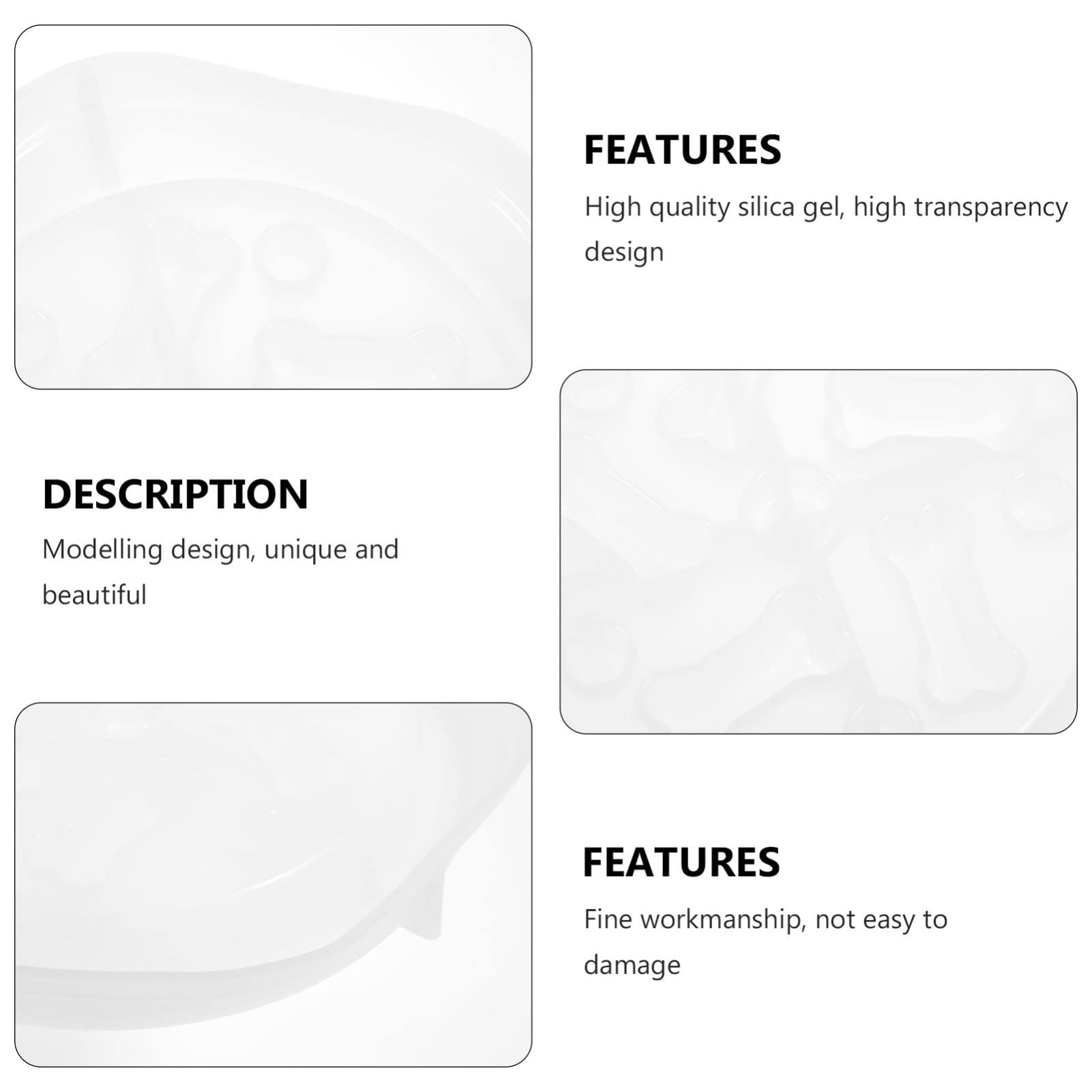 FOMIYES Silicone Resin Molds for DIY Dog Bowls - Large Epoxy Pet Food Bowl & Slow Feeder Mold for Puppy Dishes, Jewelry Making - Perfect for Handmade Crafts & Unique Pet Accessories