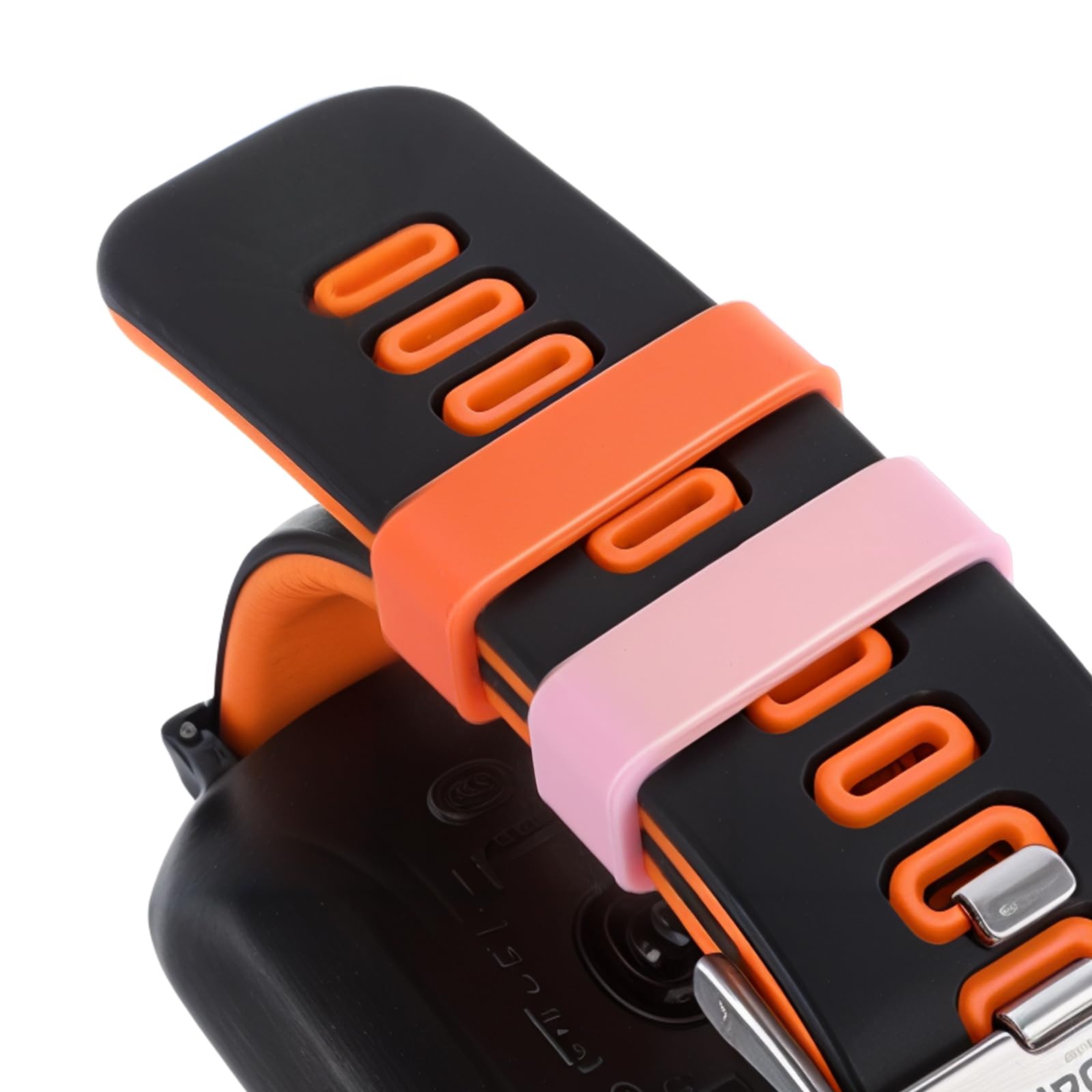 8 Pack 20mm Silicone Watch Band Keepers - Secure Holder Loops for Smart & Sport Watches - Multi-Color Replacement Strap Fasteners - Perfect for Running, Swimming & Active Lifestyles
